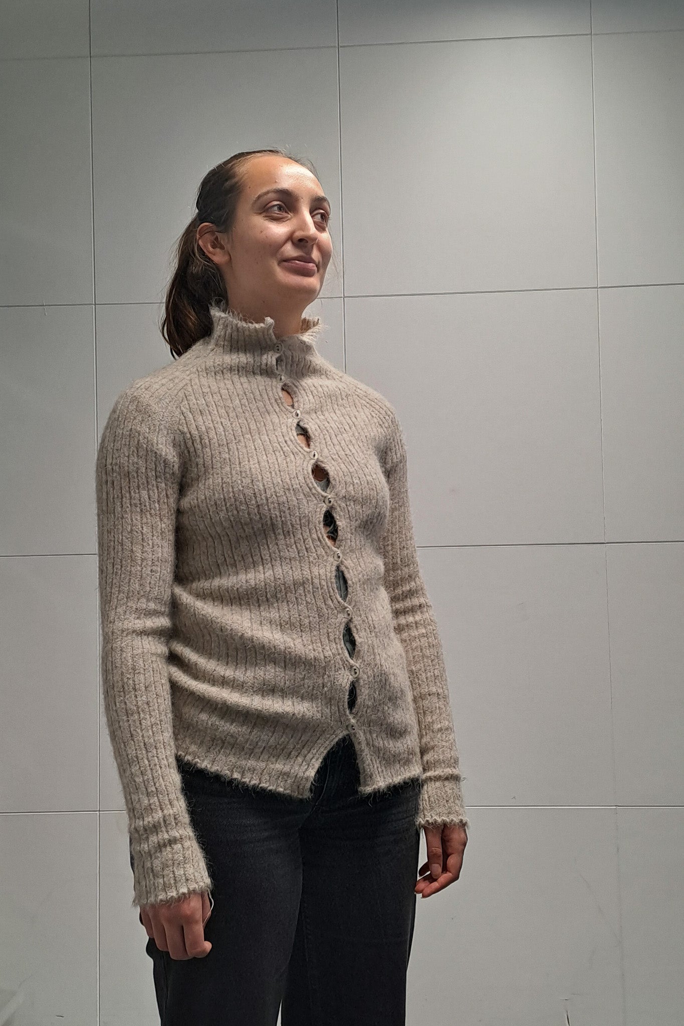 Mohair Cardigan - Beige Slagter