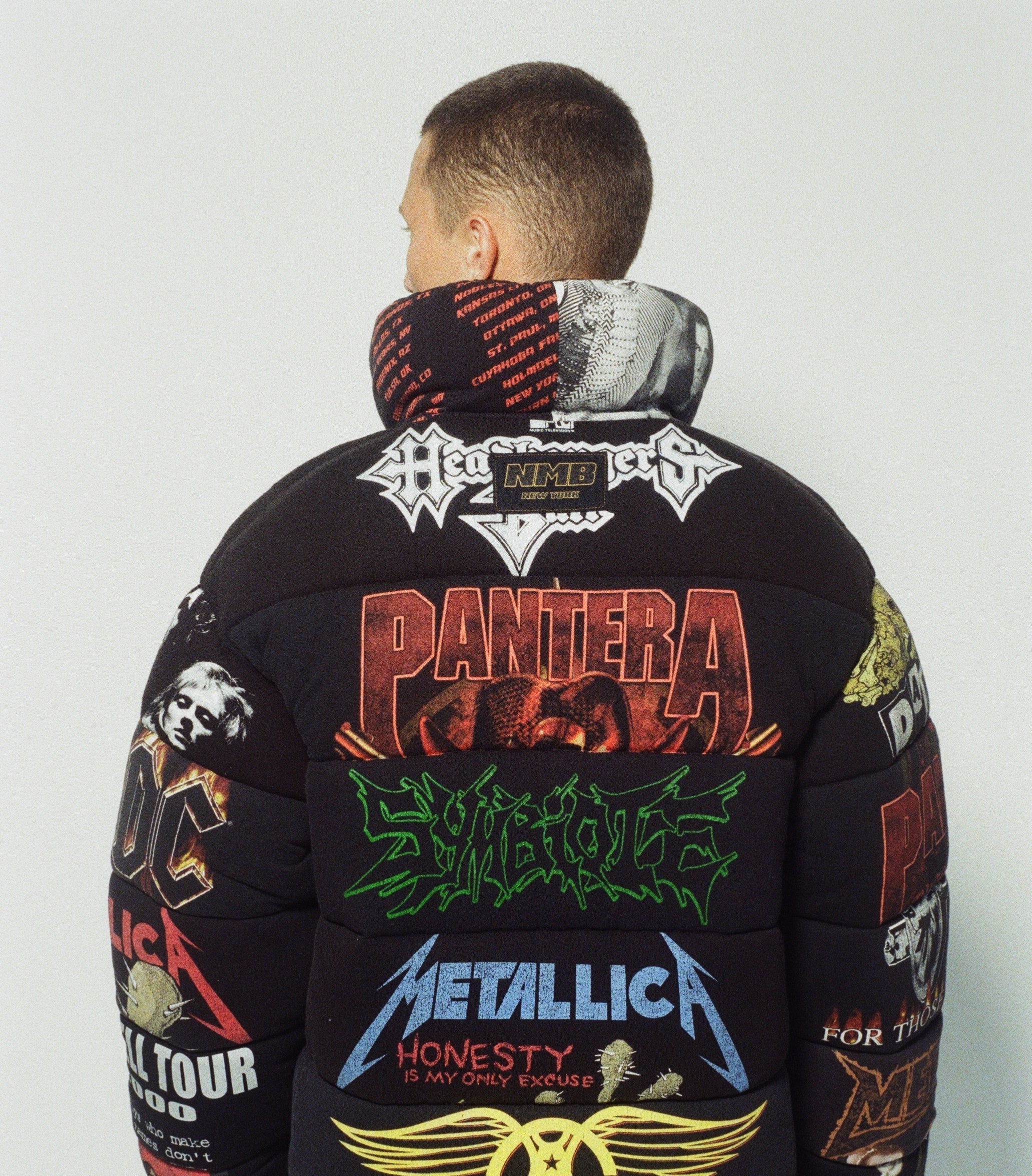 HEAVY METAL Reversible T-shirt Puffer Jacket NMB New York