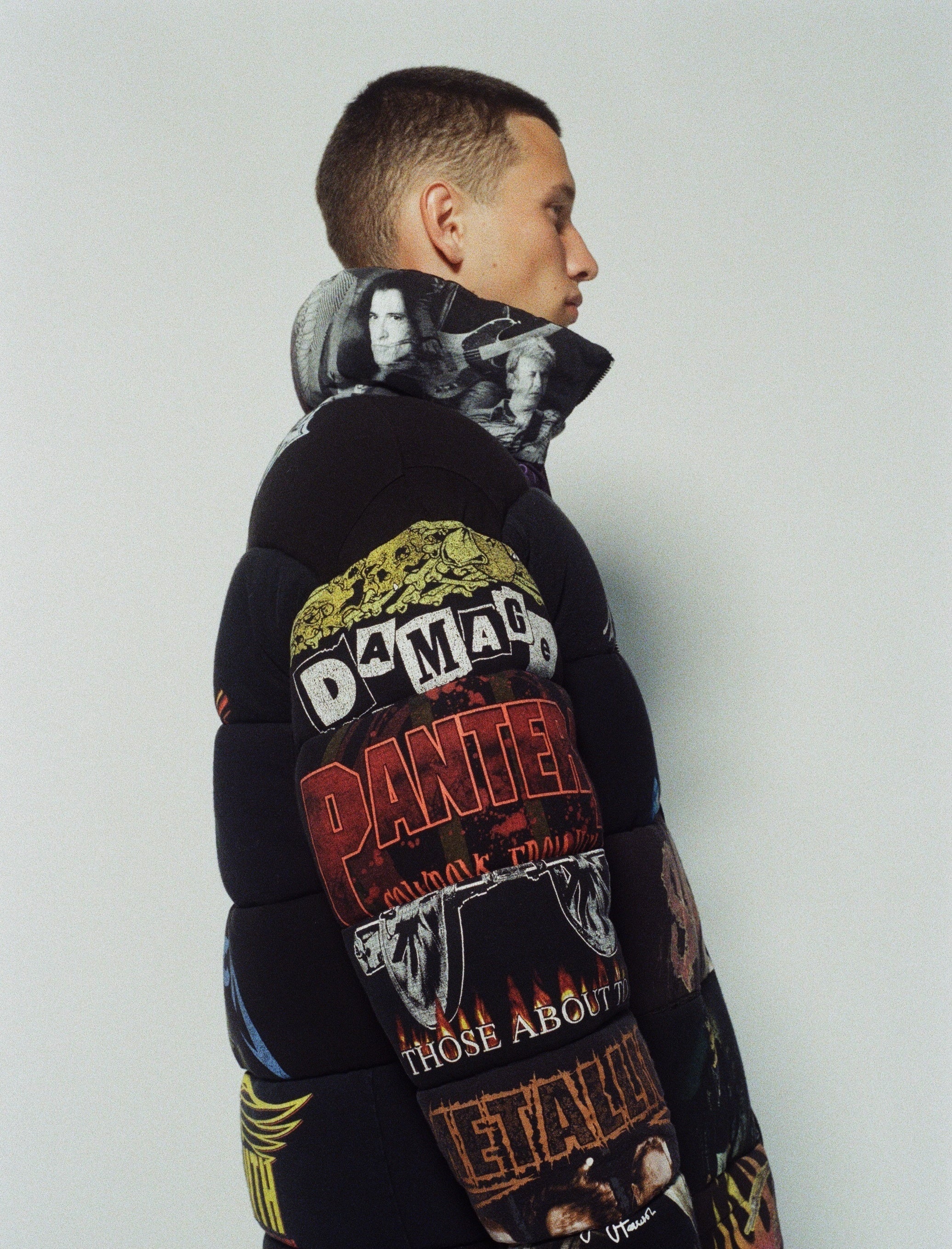 HEAVY METAL Reversible T-shirt Puffer Jacket NMB New York