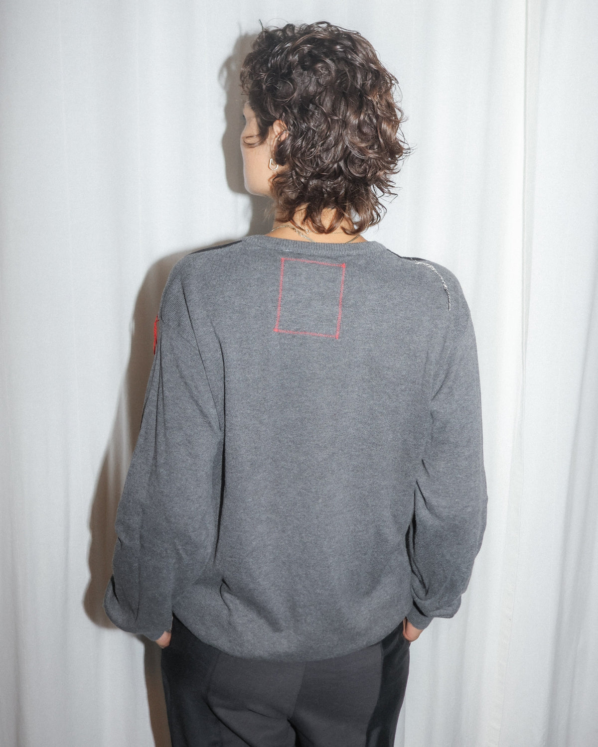 GREY ARGYLE KNIT Studio Stars