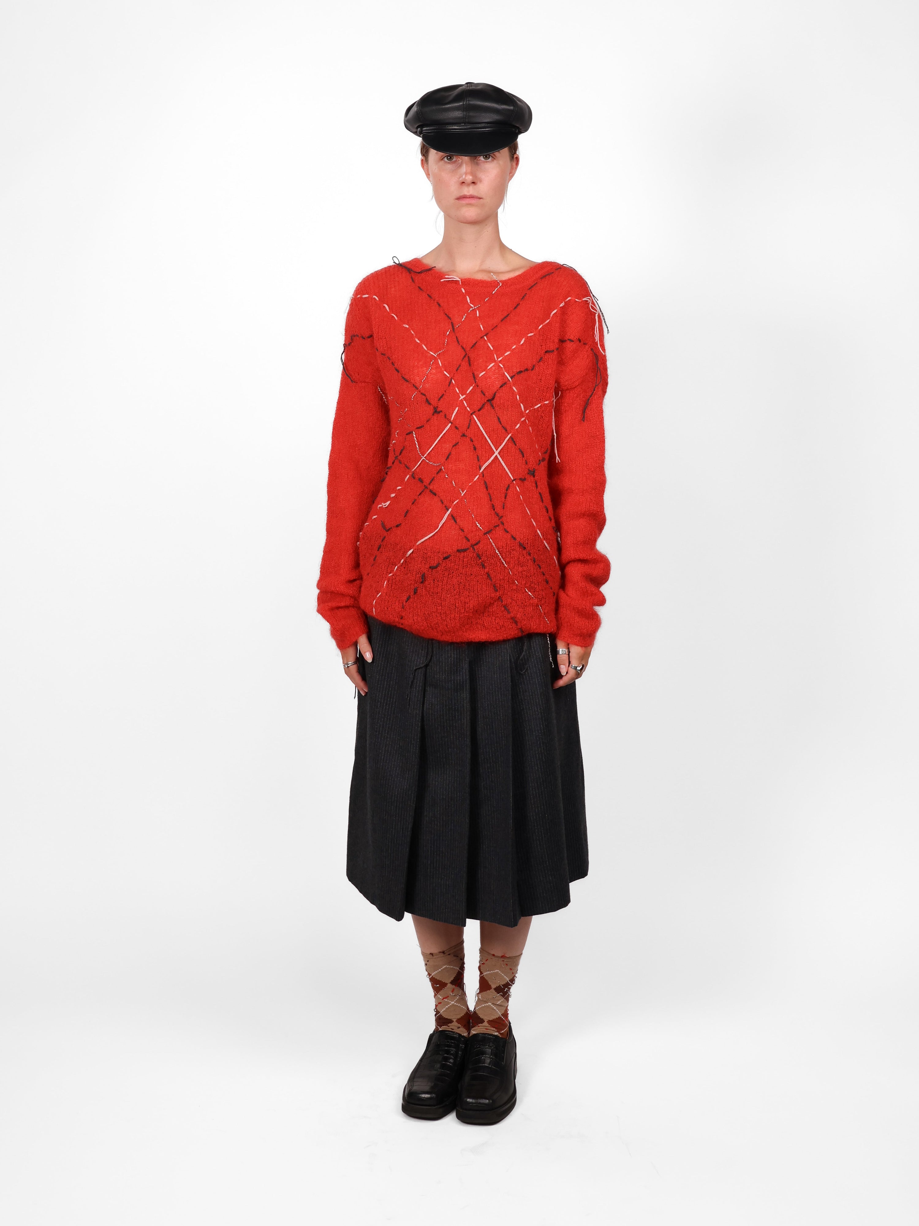 LONG RED KNIT Studio Stars
