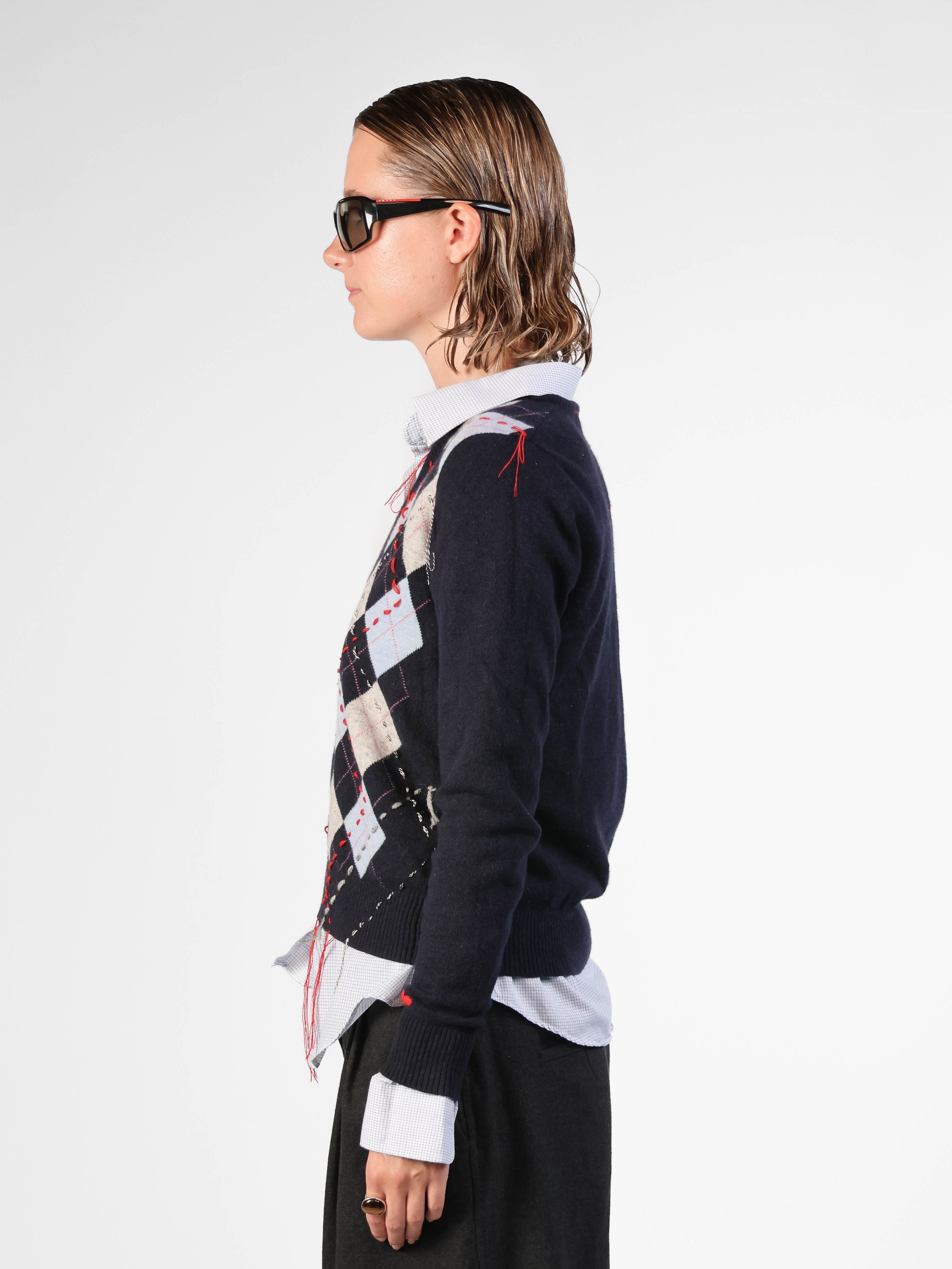 BLUE ARGYLE KNIT Studio Stars