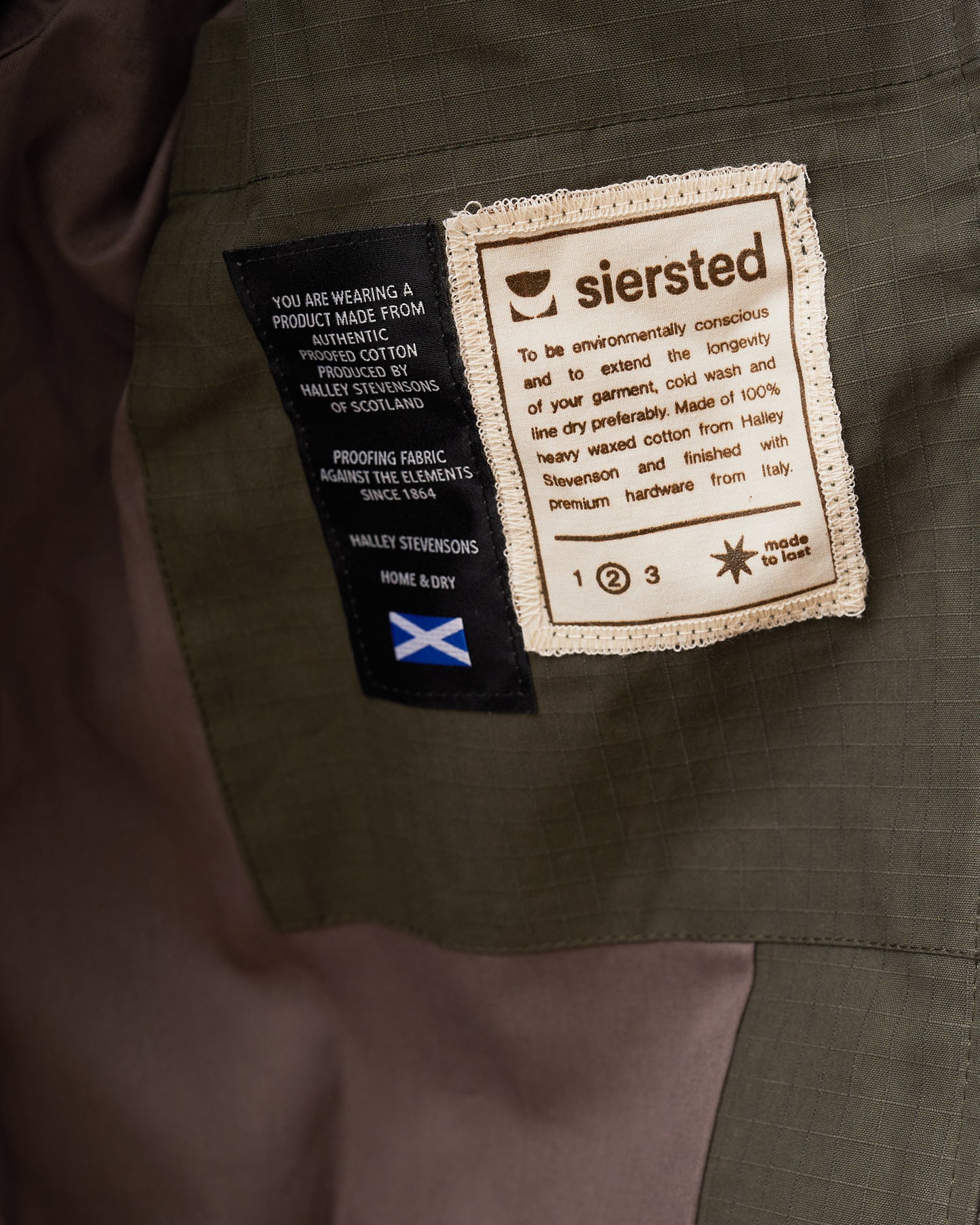 WAXED DOUBLE GREEN RIBSTOP JACKET Siersted