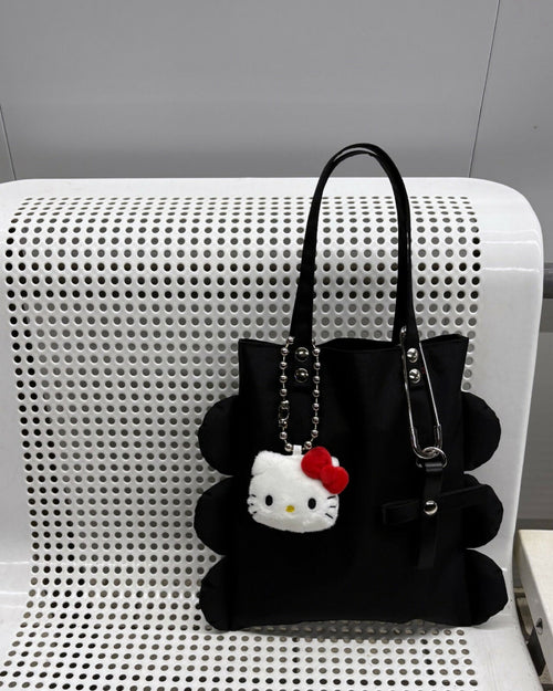 NYLON PADDED SCALLOP MINI TOTE BAG Studio Stars