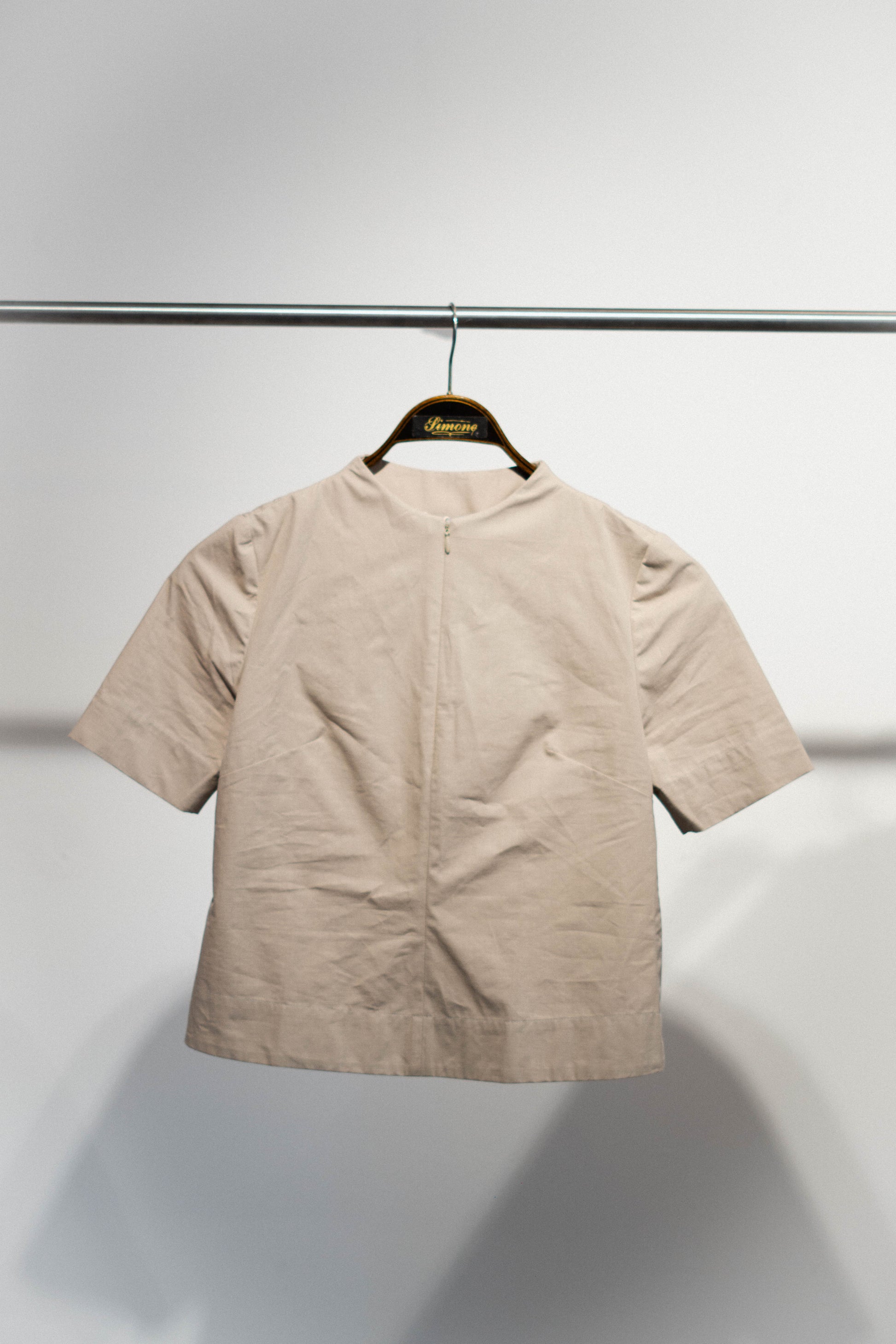 ZIP FRONT SHIRT SAND BEIGE Khe.hanoi