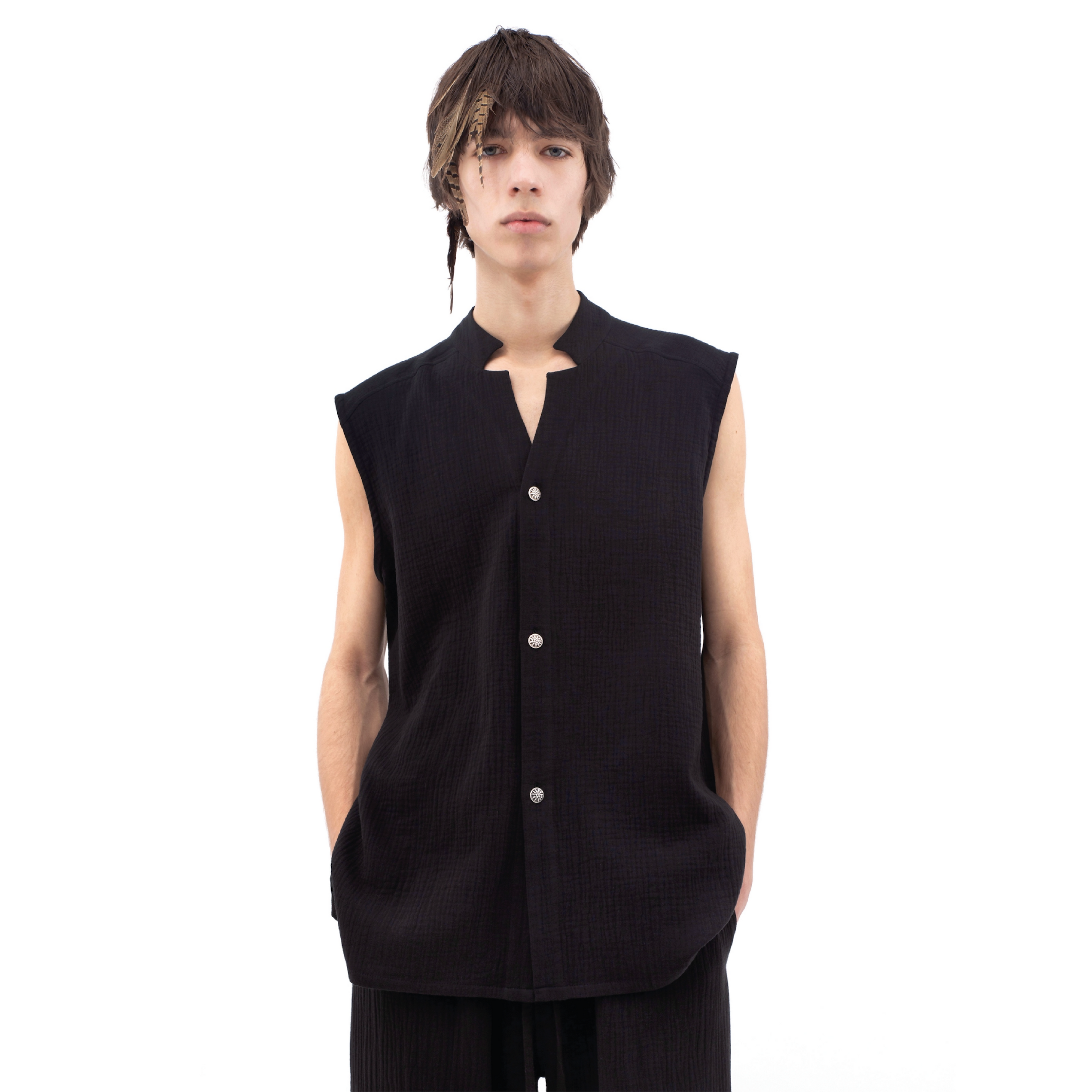 SLEEVELESS MUSLIN SHIRT Studio Stars