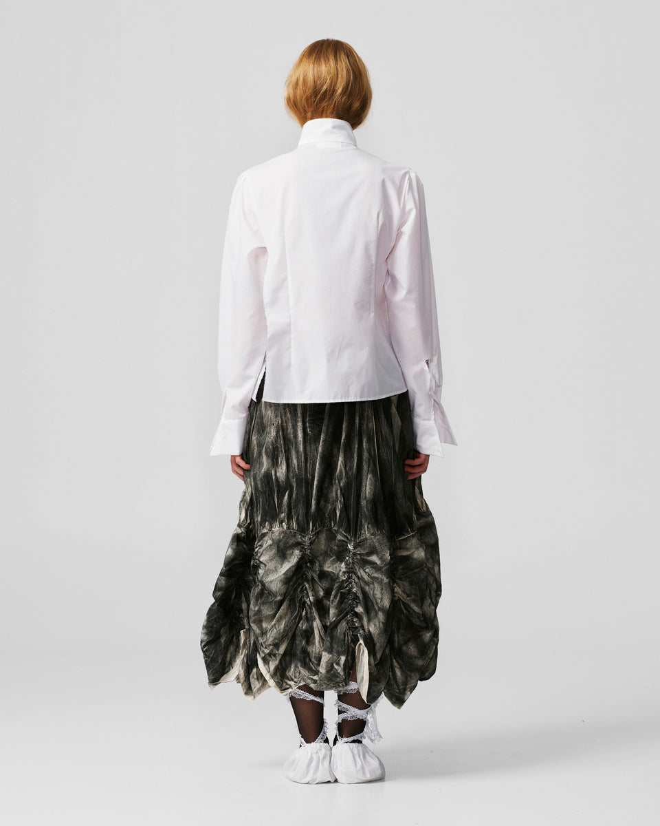 006-C-02 Black Curtain Skirt Evade House