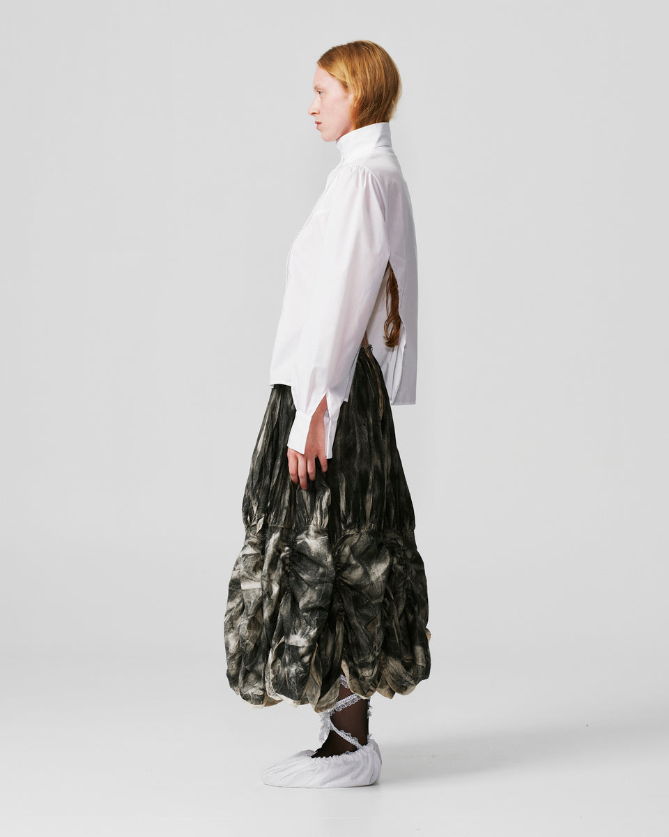 006-C-02 Black Curtain Skirt Evade House