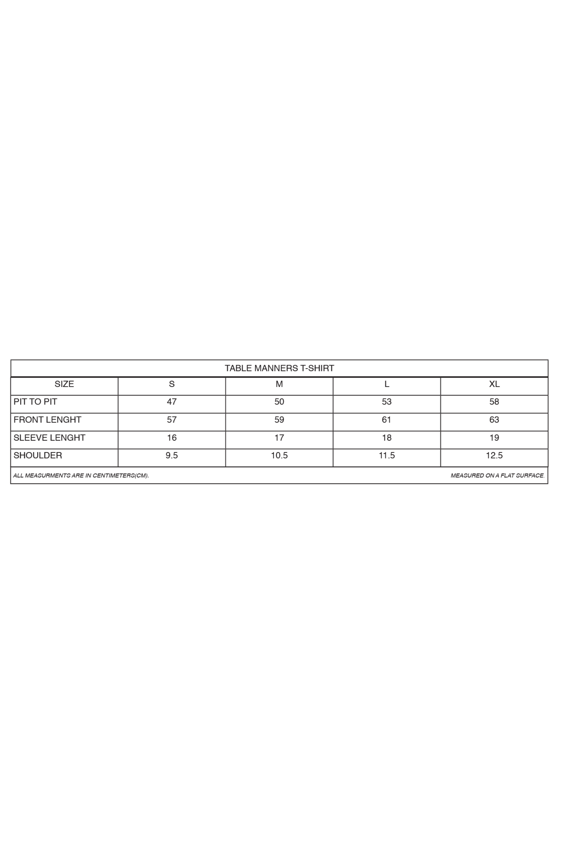 Table Manners T-shirt Gentle Signs studios (GSS)
