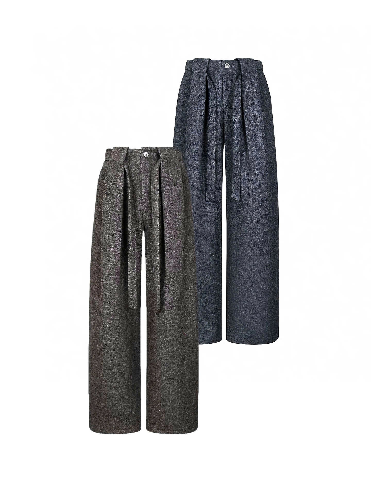 Pleated Belted Trousers Studio Stars