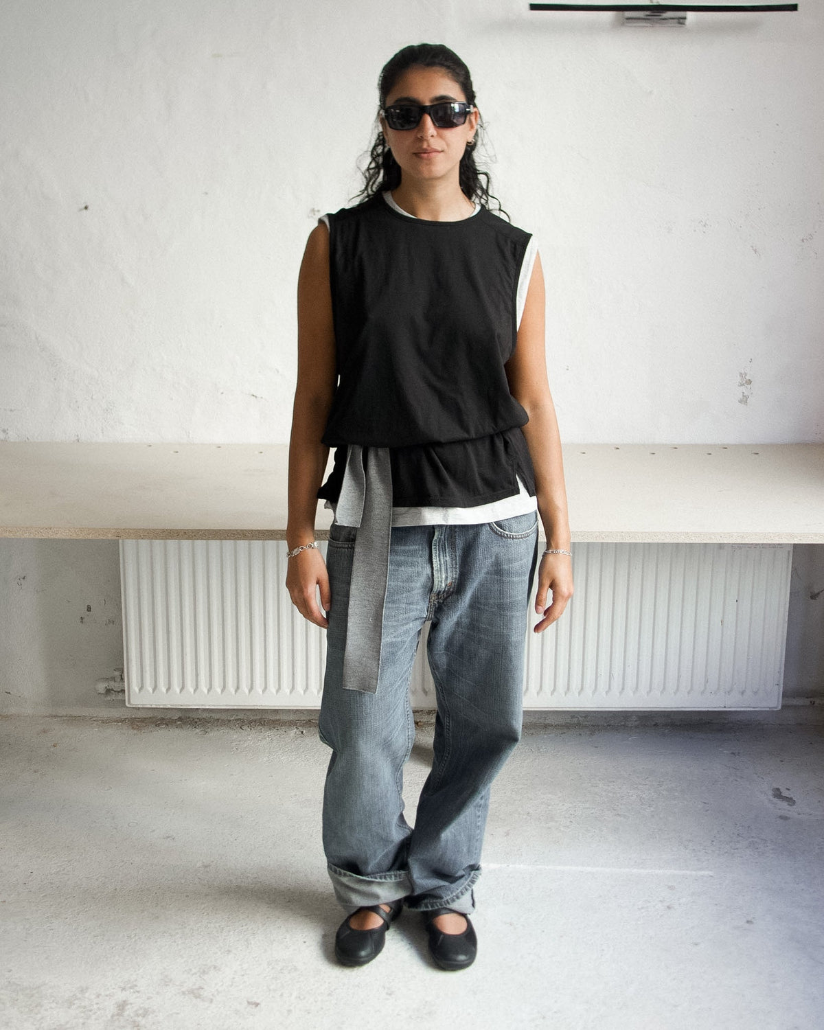BLACK/GREY JERSEY TOP Studio Stars