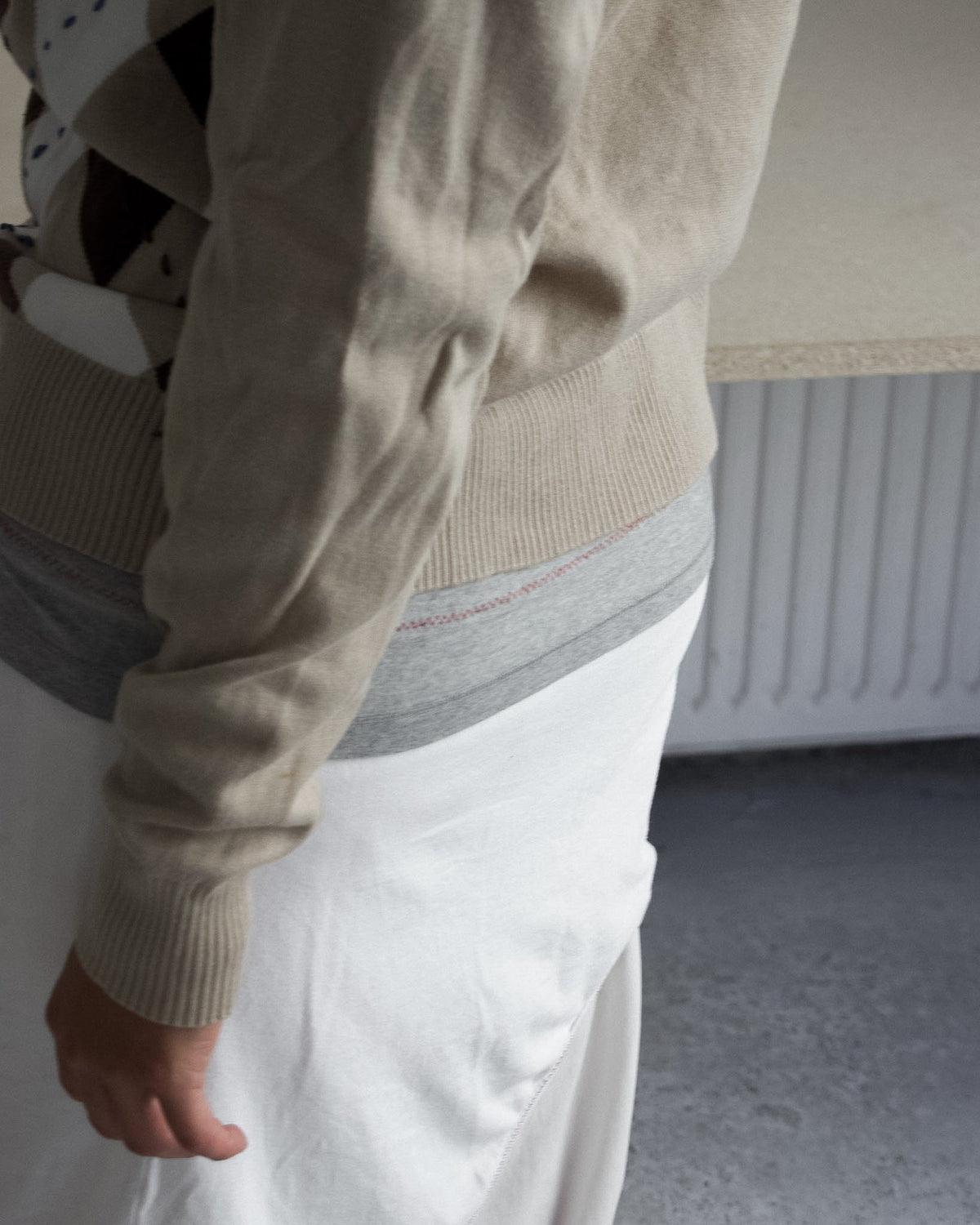 BEIGE ARGYLE KNIT Studio Stars
