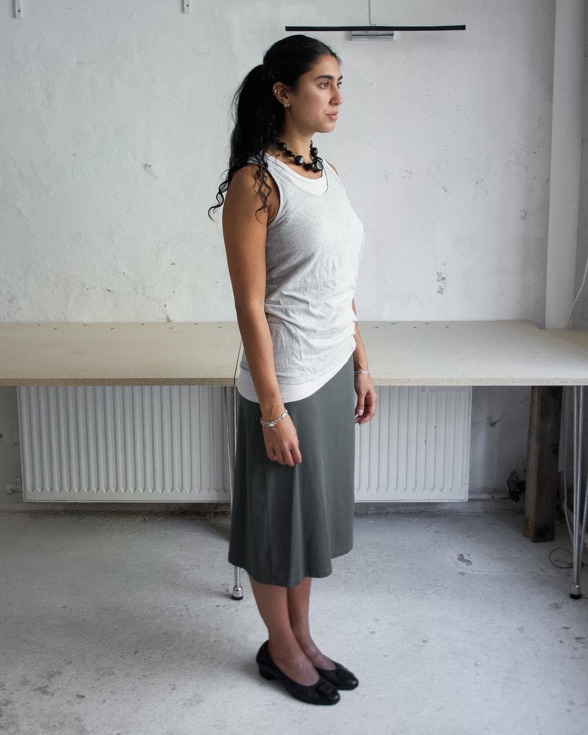 GREY LAYERED TOP Re;incarnated