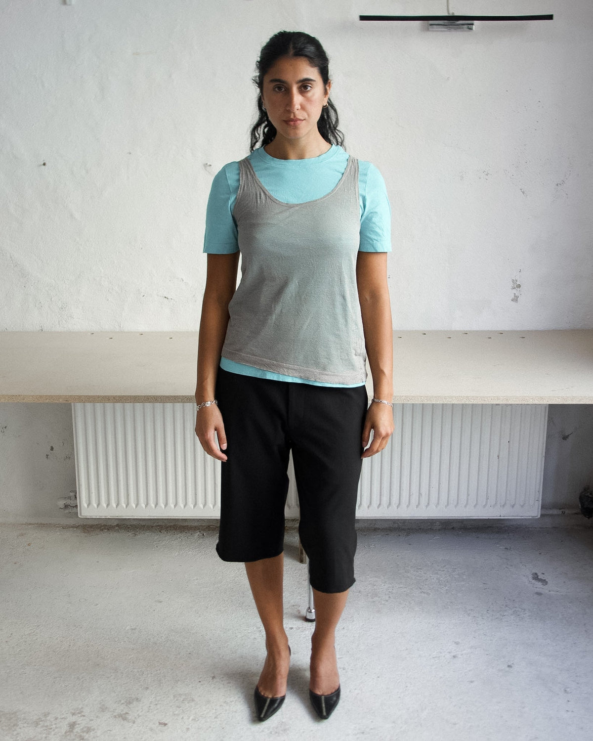 BLUE LAYERED T-SHIRT Re;incarnated