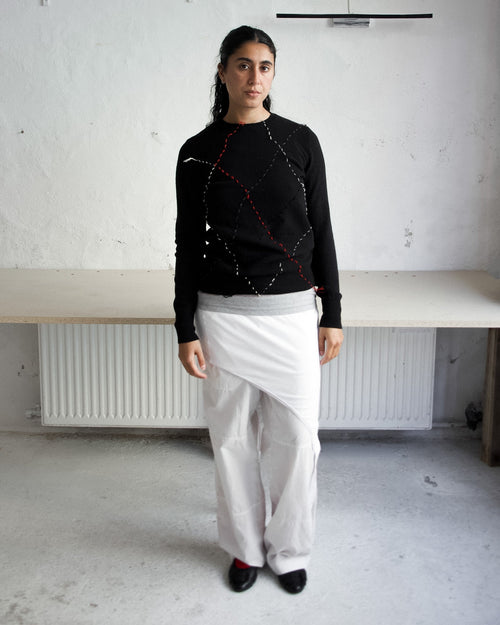 BLACK EMBROIDERY KNIT Re;incarnated