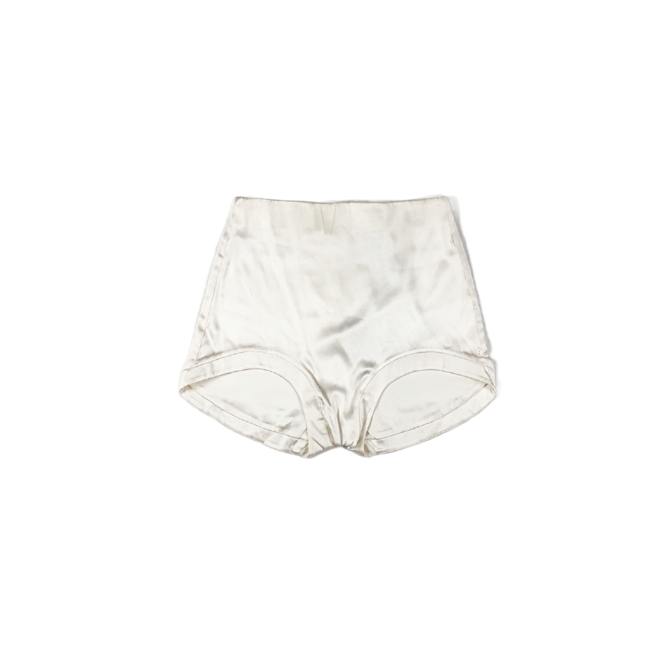 LA PERLA PEARL WHITE SILK BRIEFS Before Midnight Vintage