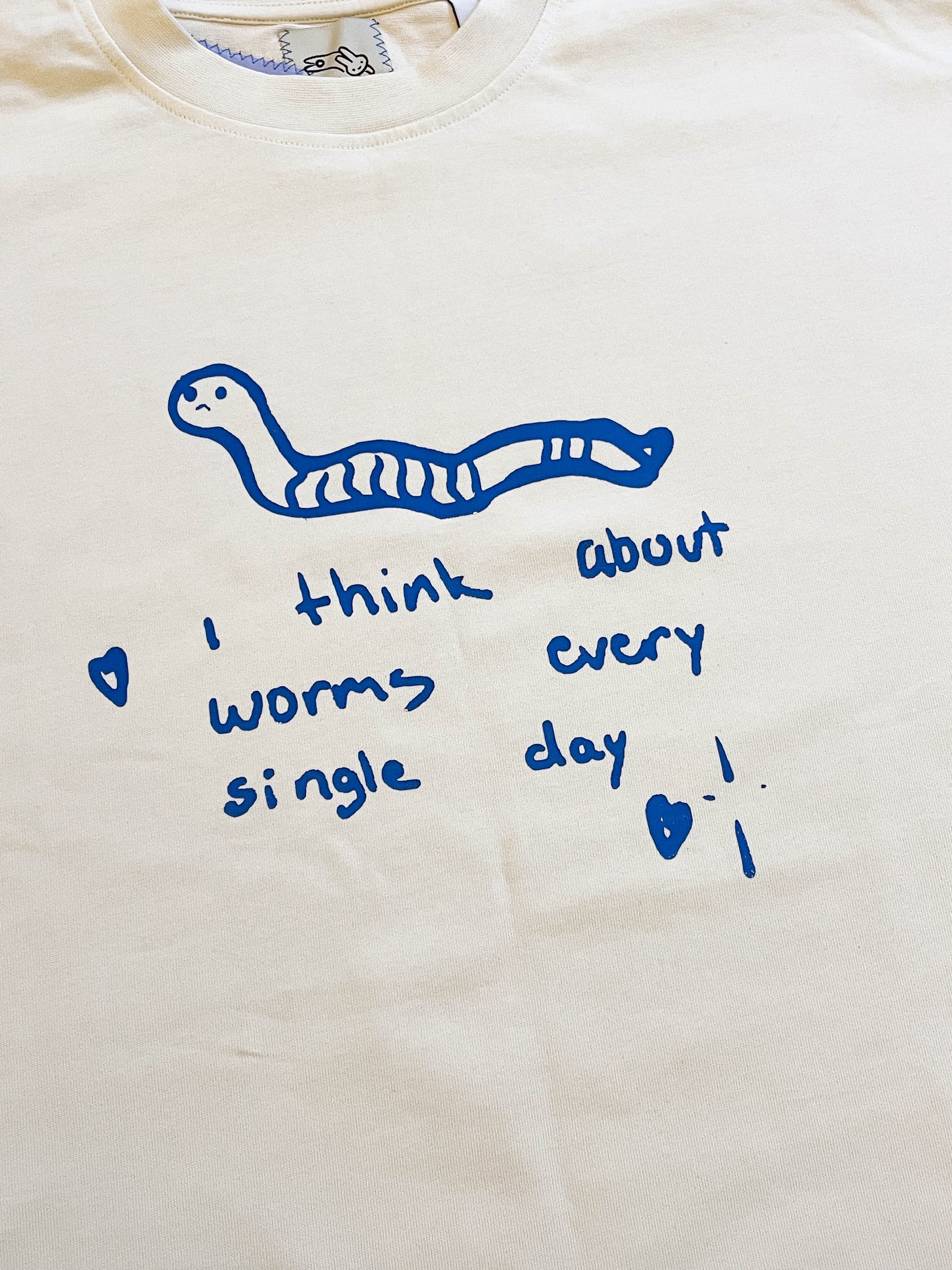 "I THINK ABOUT WORMS EVERY SINGLE DAY" | COLLAB TEE #3 00ctmn