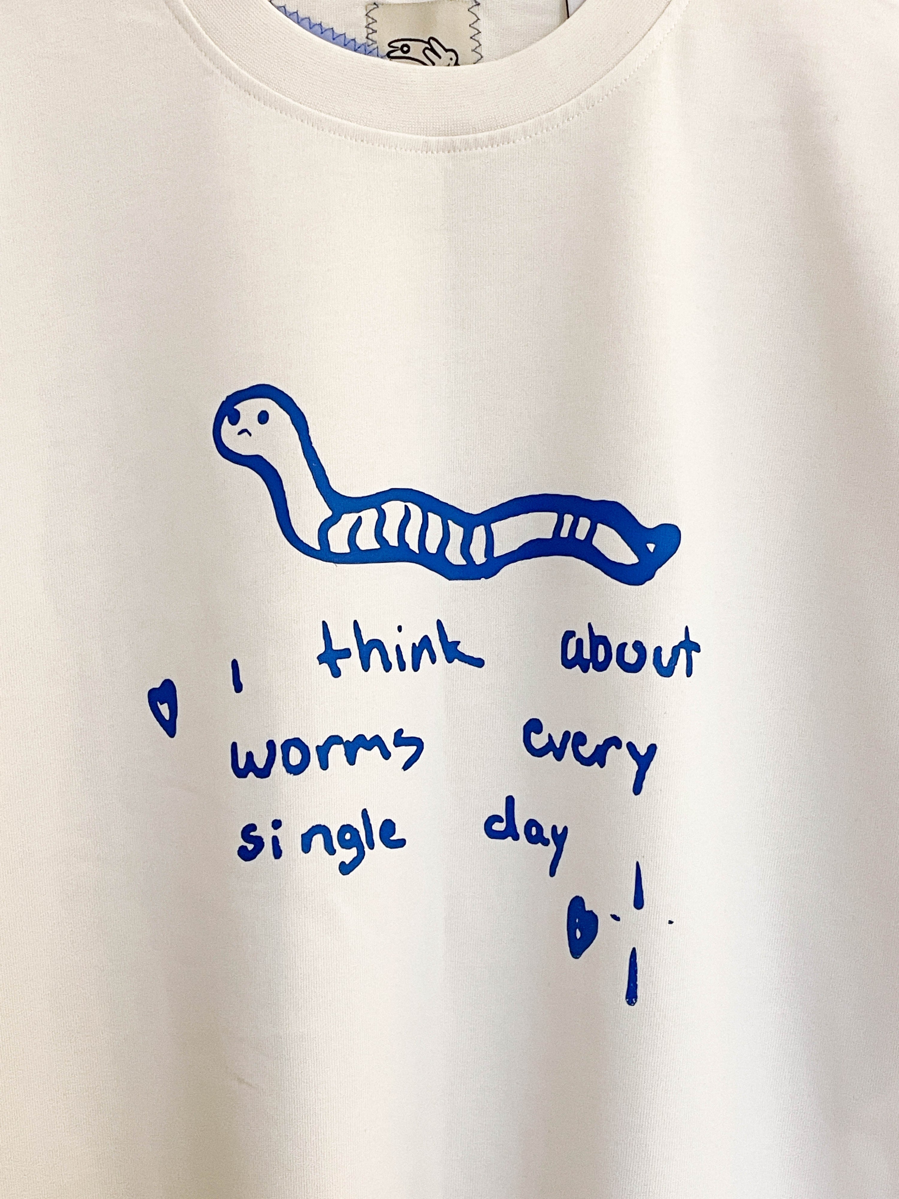 "I THINK ABOUT WORMS EVERY SINGLE DAY" | COLLAB TEE #3 00ctmn