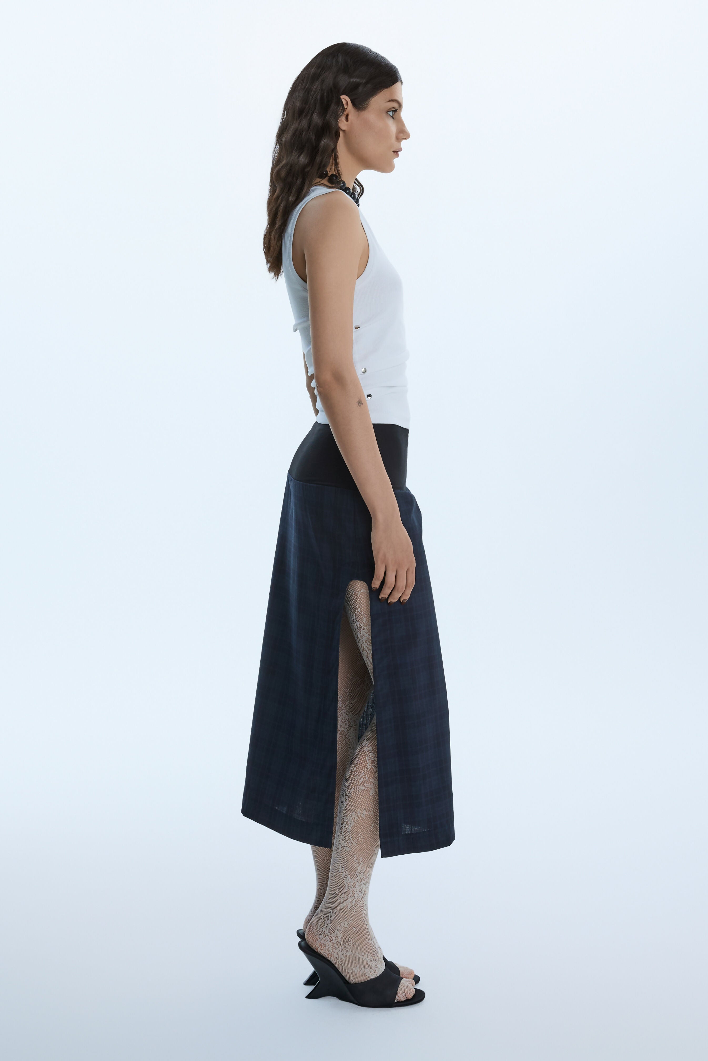DRAPE SKIRT / NAVY Studio Stars