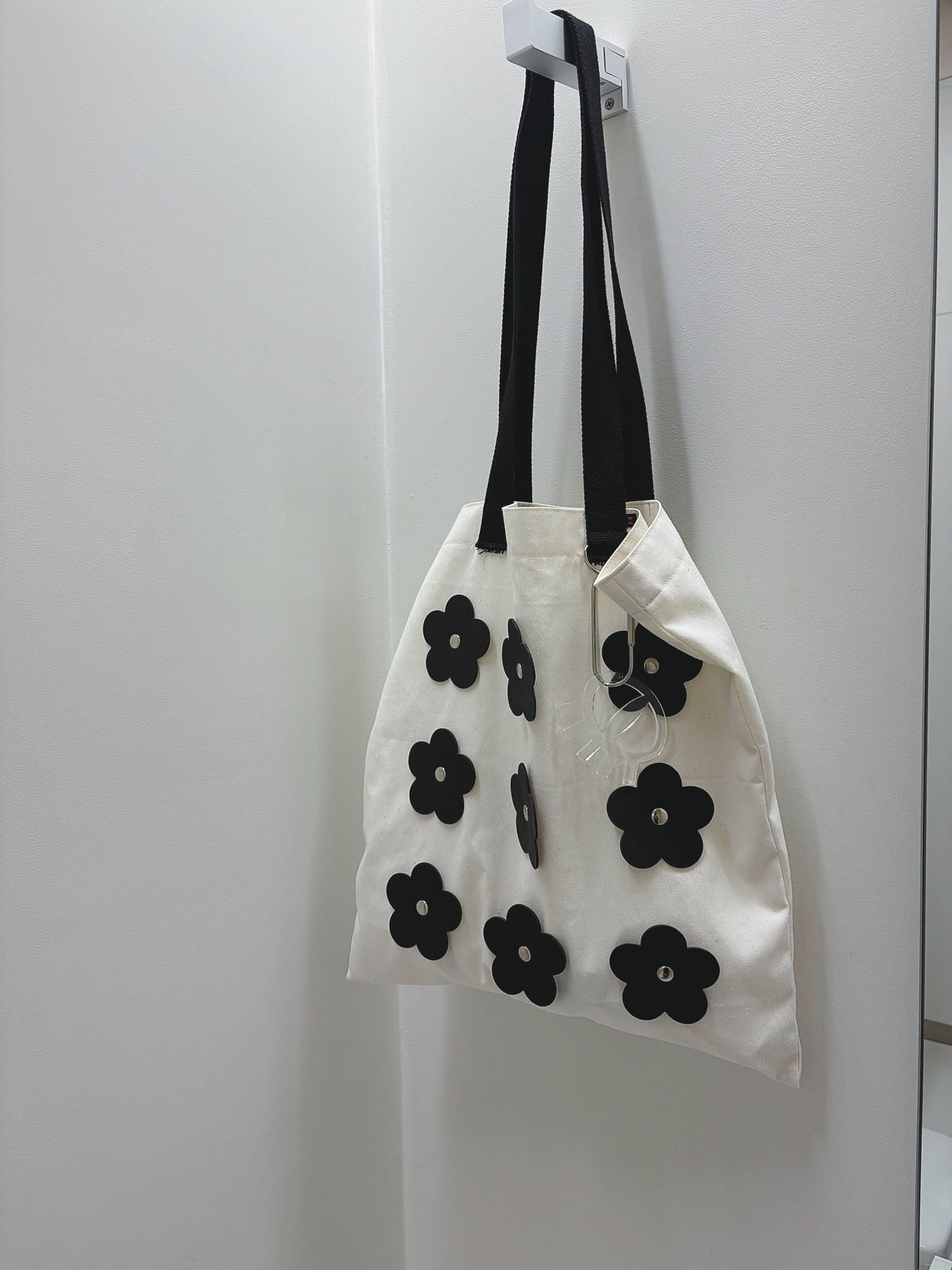 CIRCLE FLOWER MOTIF DECORATION BIG TOTE BAG Studio Stars
