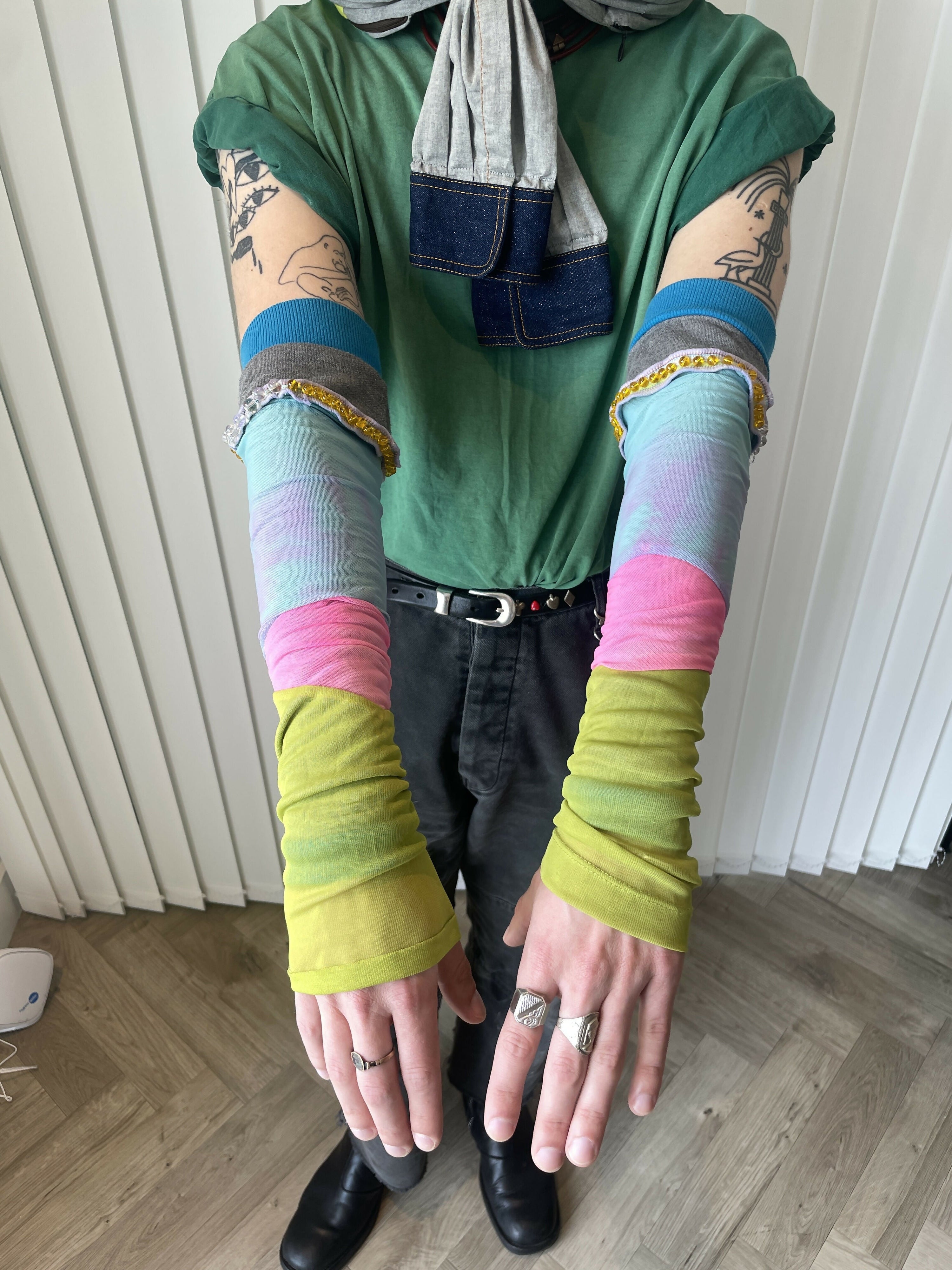 Layered Beaded Sleeves Studio Stars