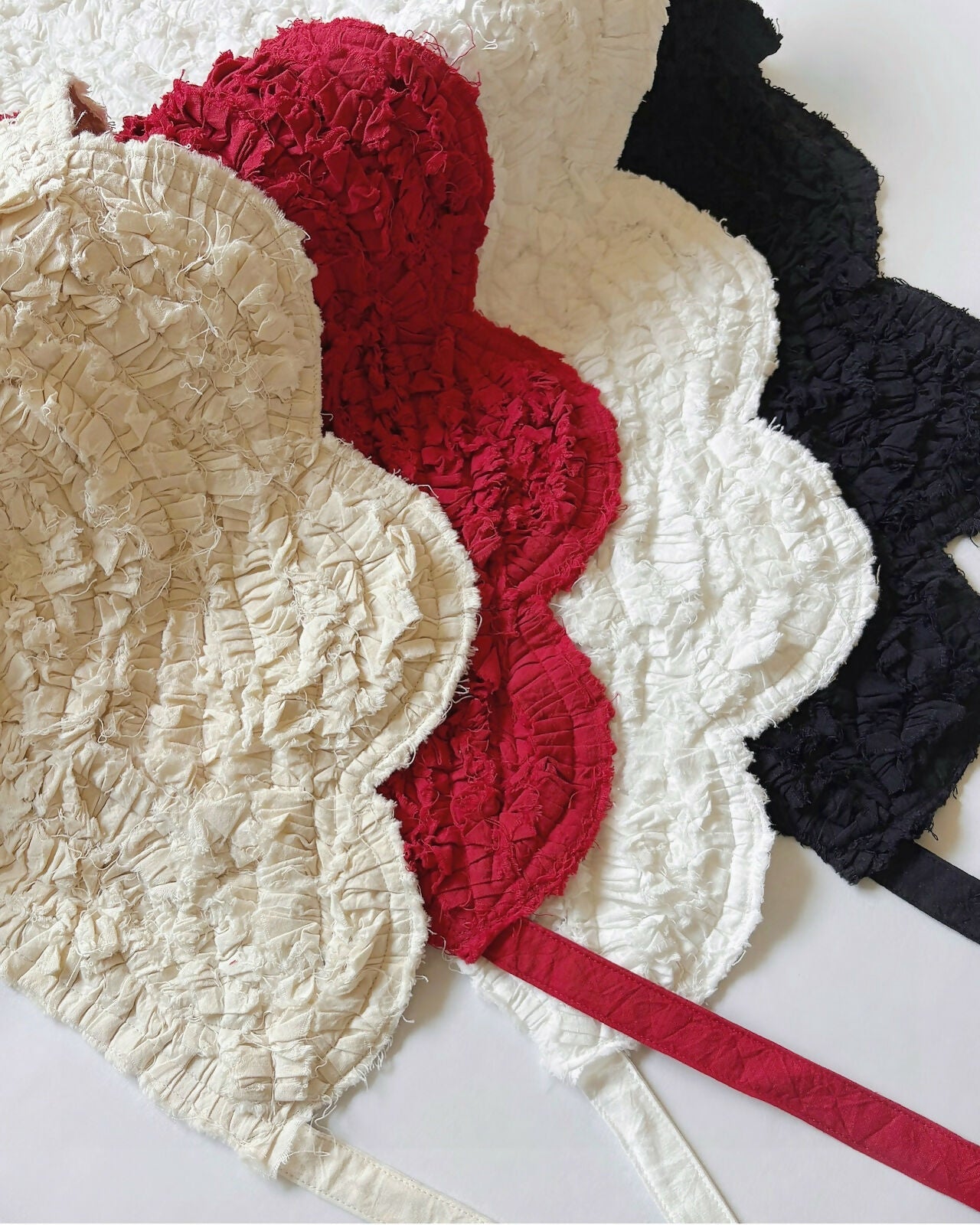 SOLID DECORATION SCALLOP MULTI CLOTH Keiyamaguchi works