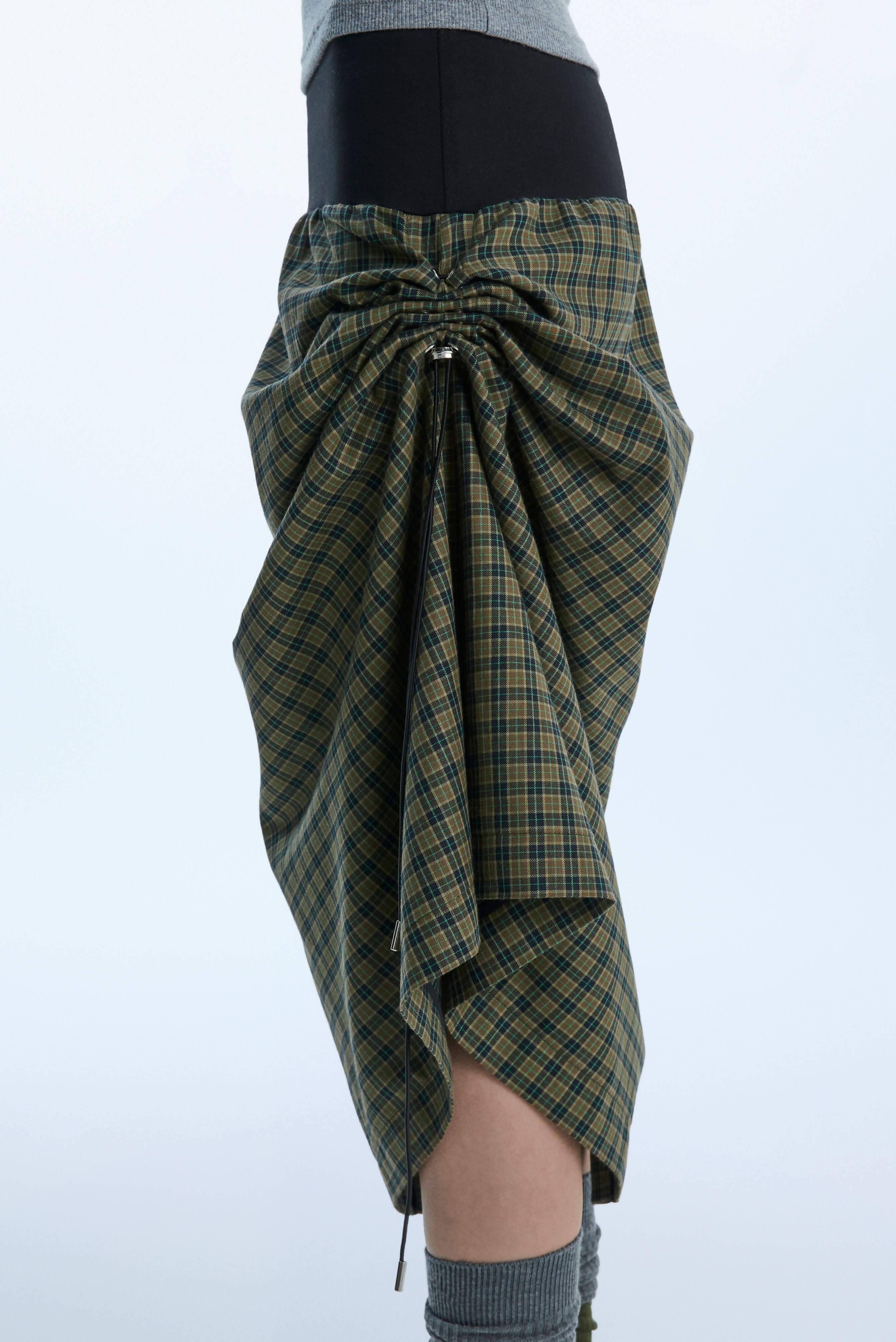DRAPE SKIRT / GREEN Liepa Aliukaite