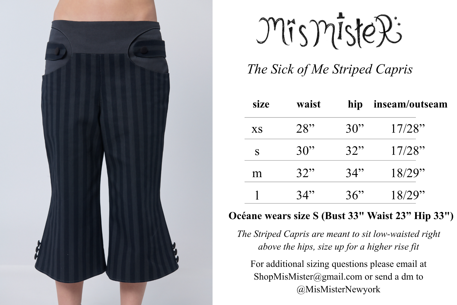 The Sick of Me Striped Capris Studio Stars