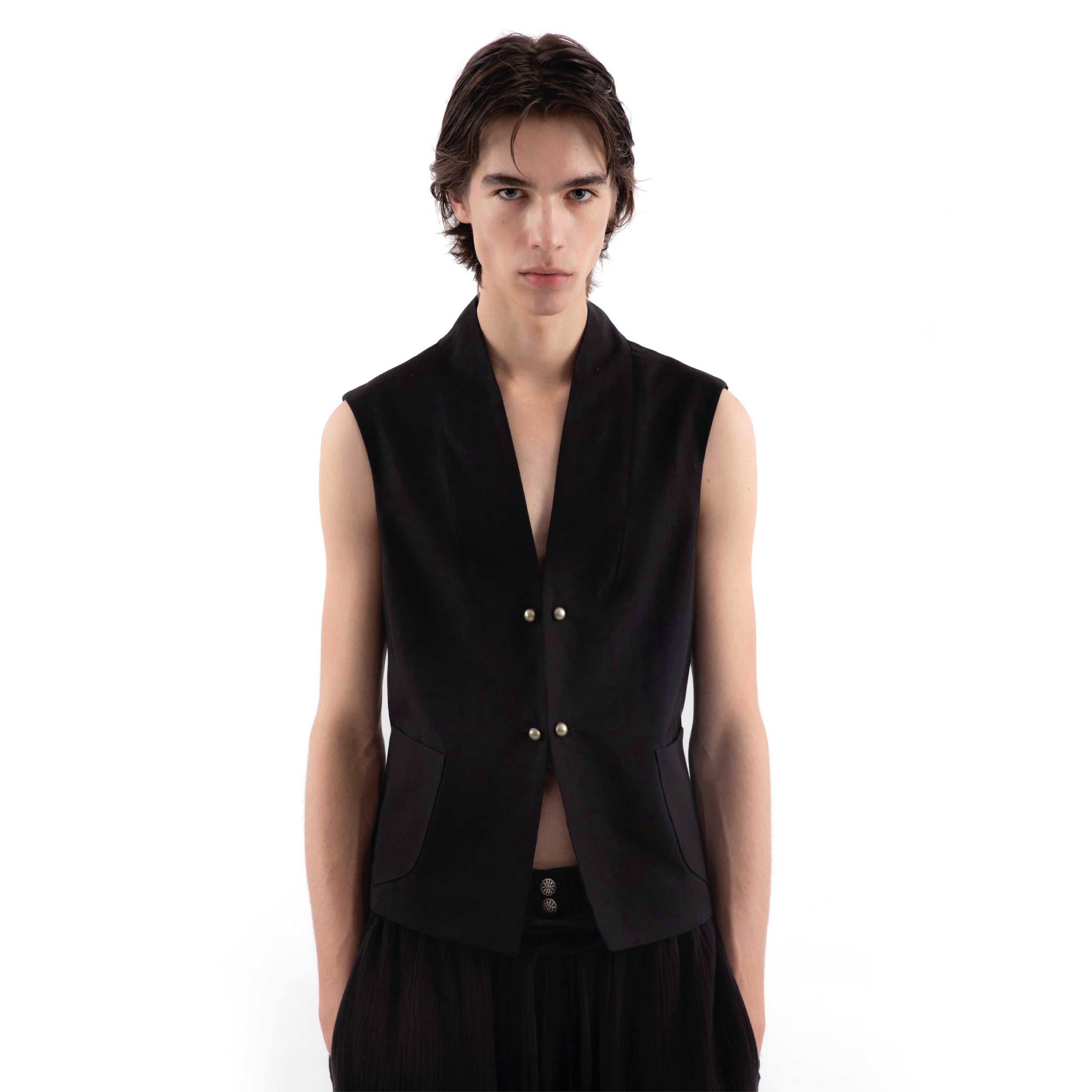 TIED COTTON VEST Studio Stars