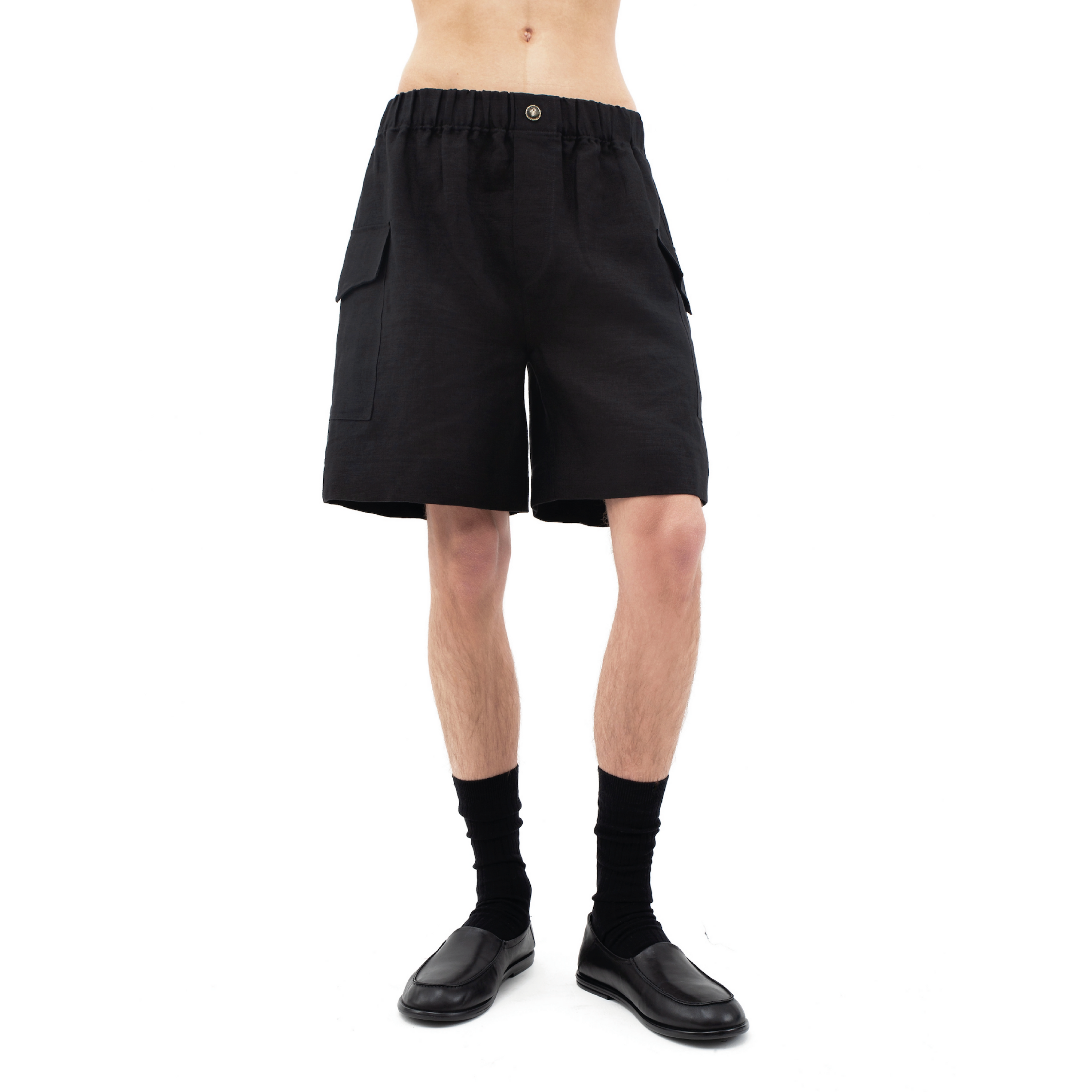 WIDE LINEN SHORTS Studio Stars