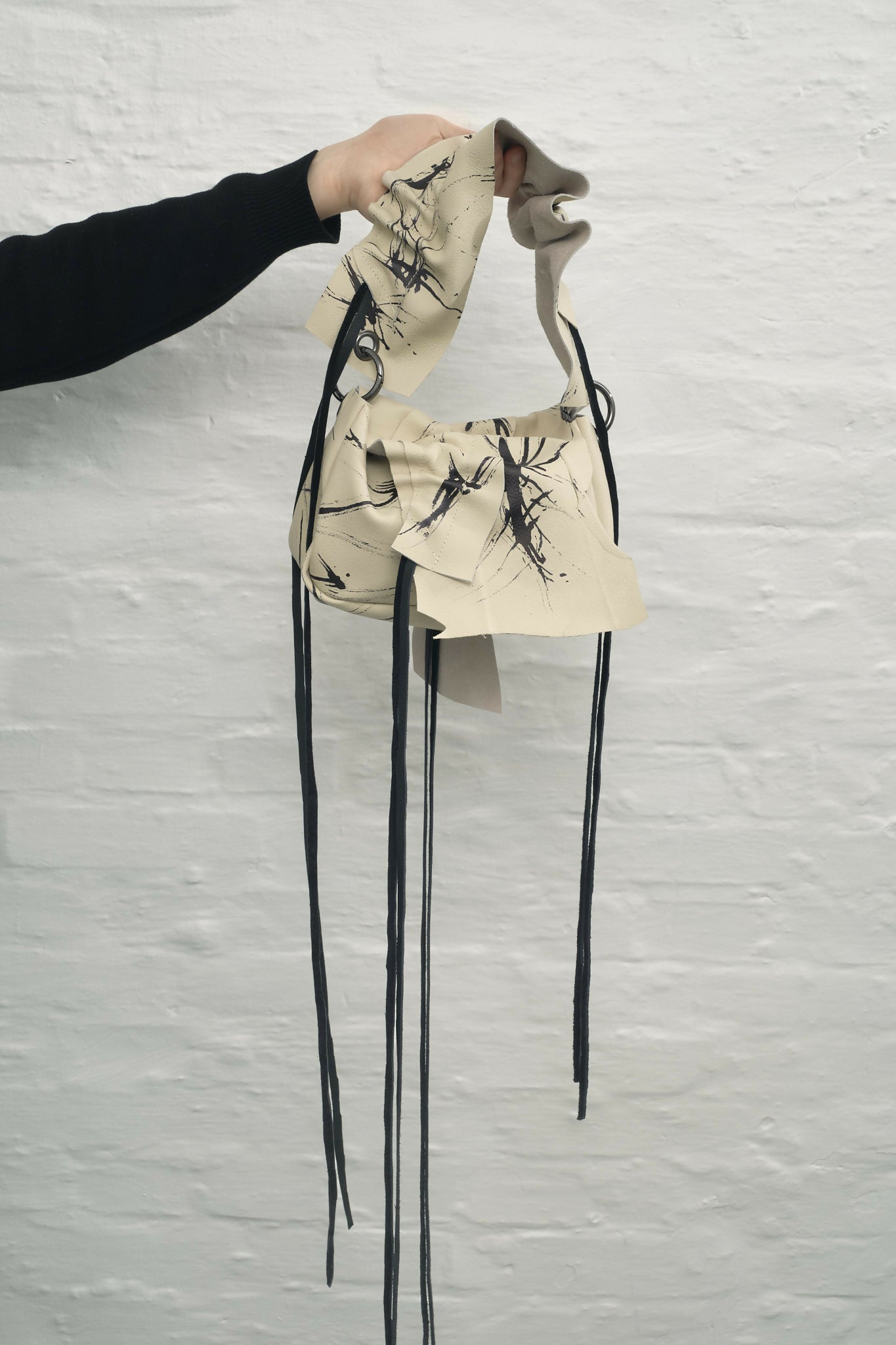 handpainted handbag with ruching Studio Stars