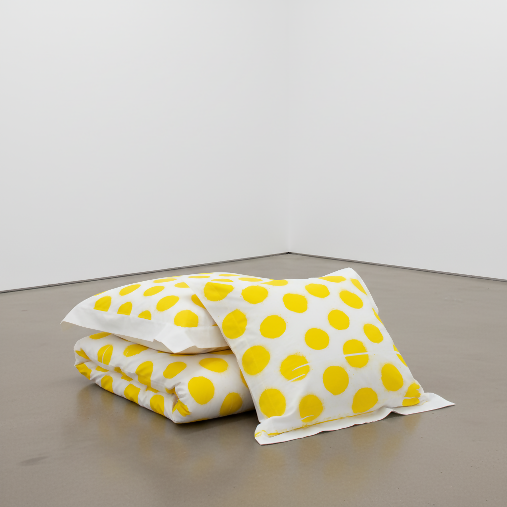 White / Yellow Polka Duvet Studio Stars