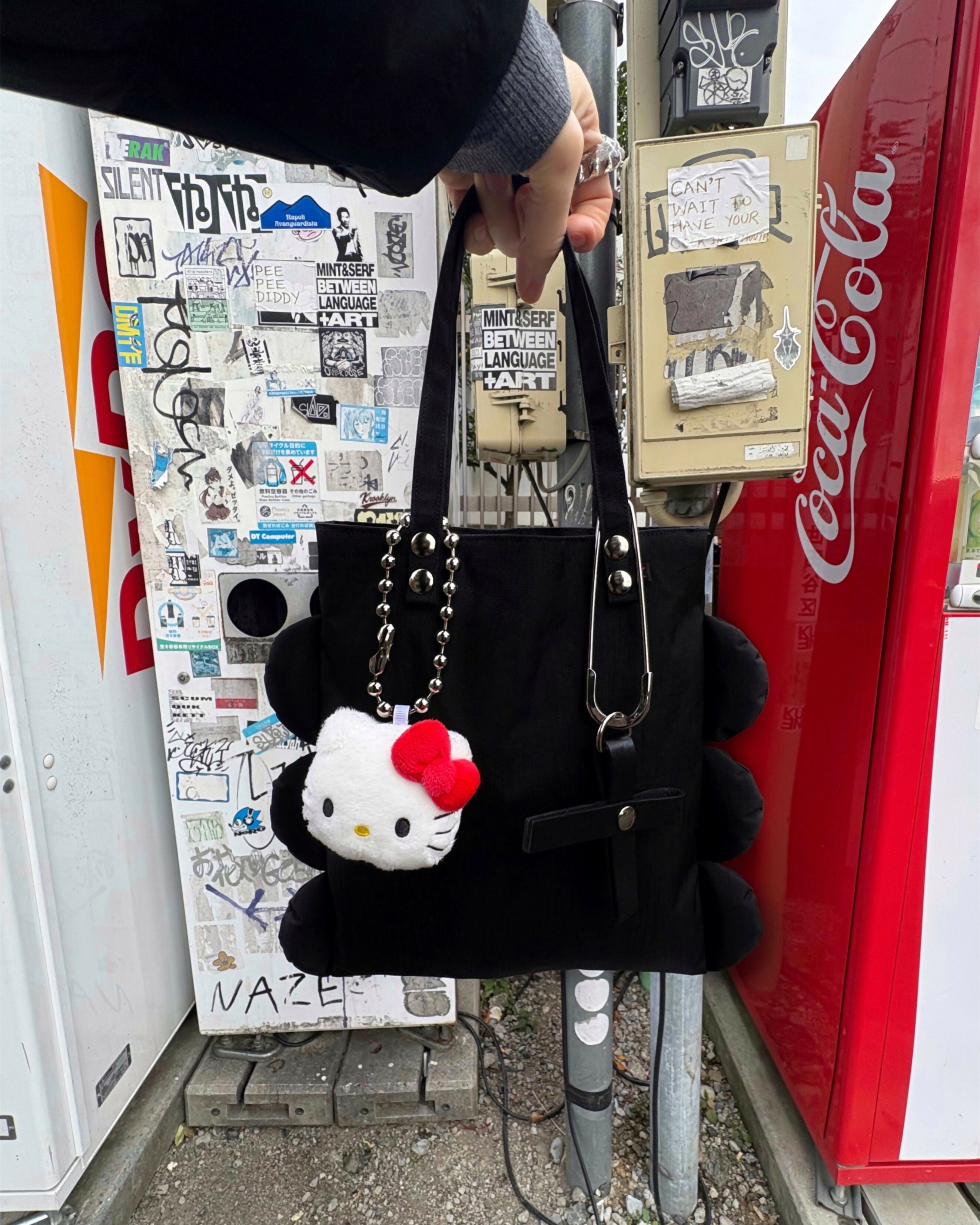 NYLON PADDED SCALLOP MINI TOTE BAG Studio Stars