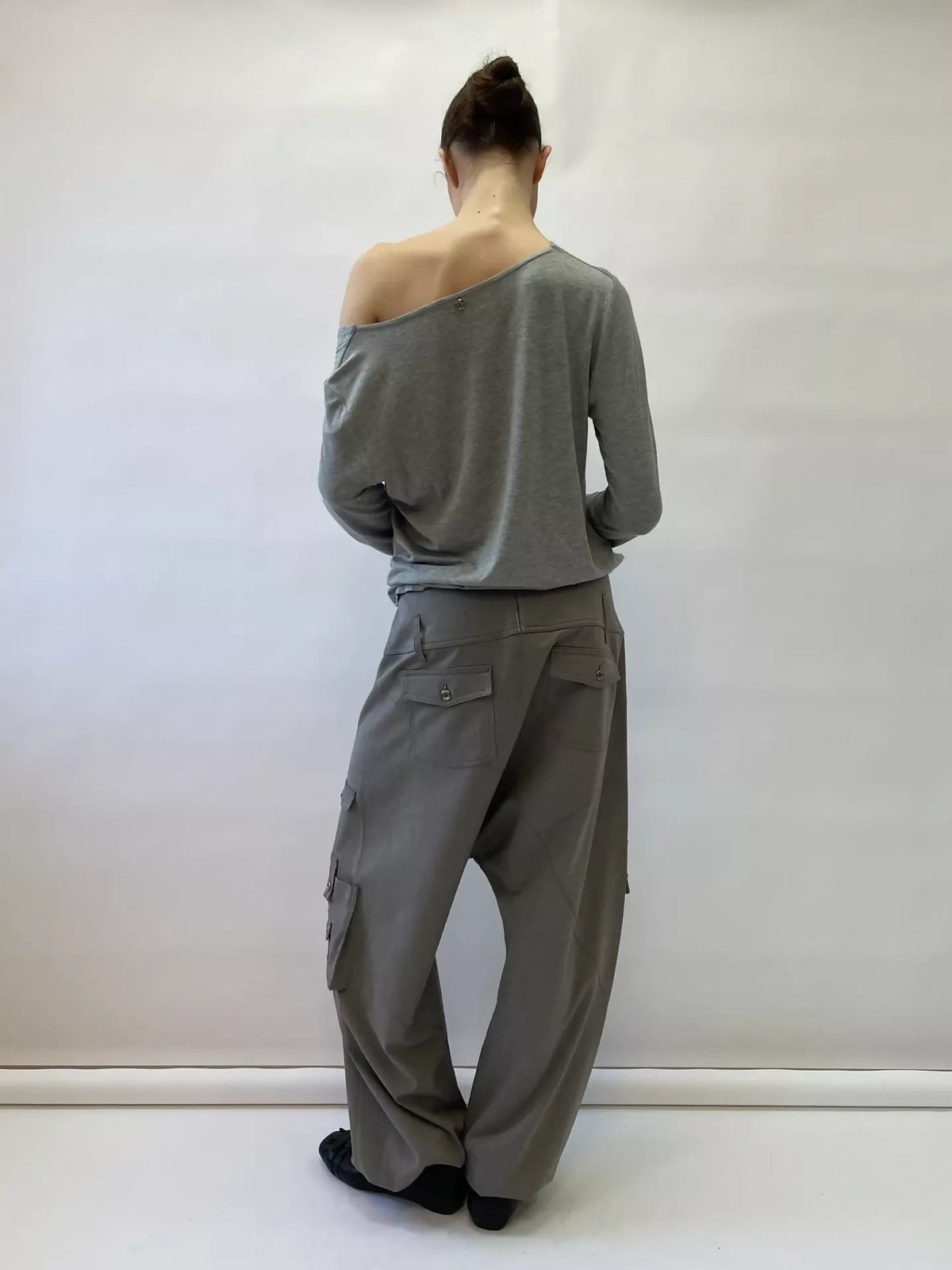 CROTCH TROUSERS LIGHT GRAY Studio Stars