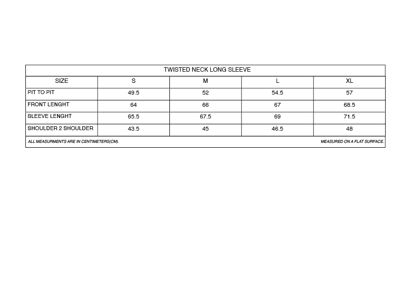 Twisted Neck Long Sleeve Studio Stars