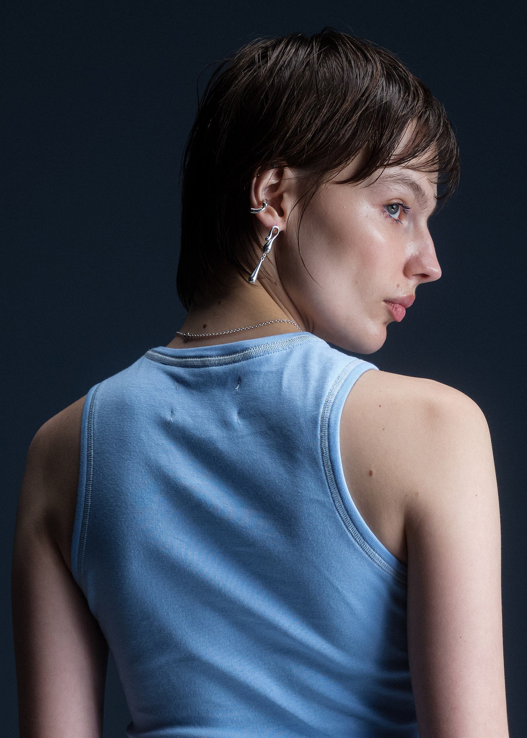 ORNAME top sky blue Aporeei