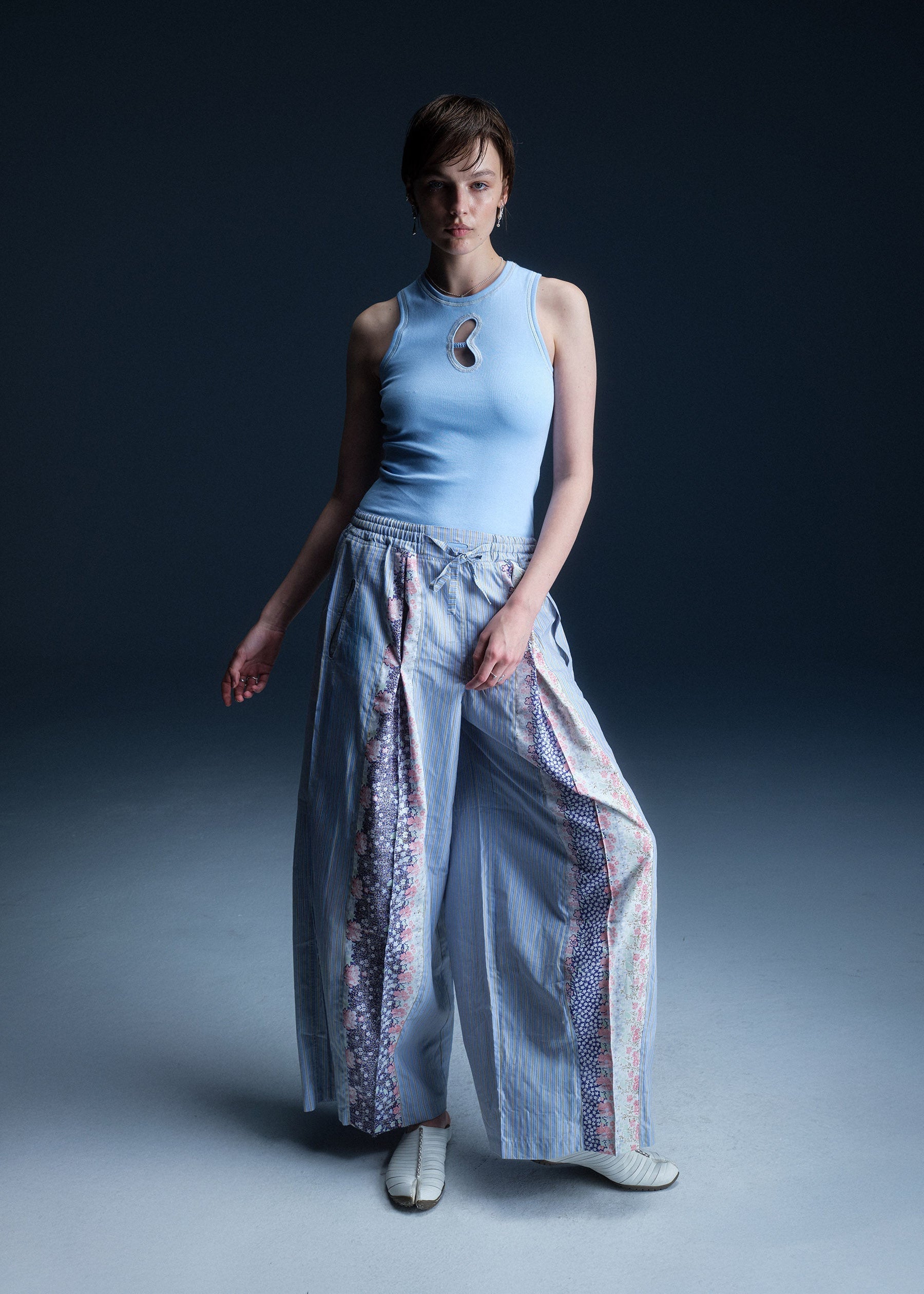 ORNAME top sky blue Aporeei