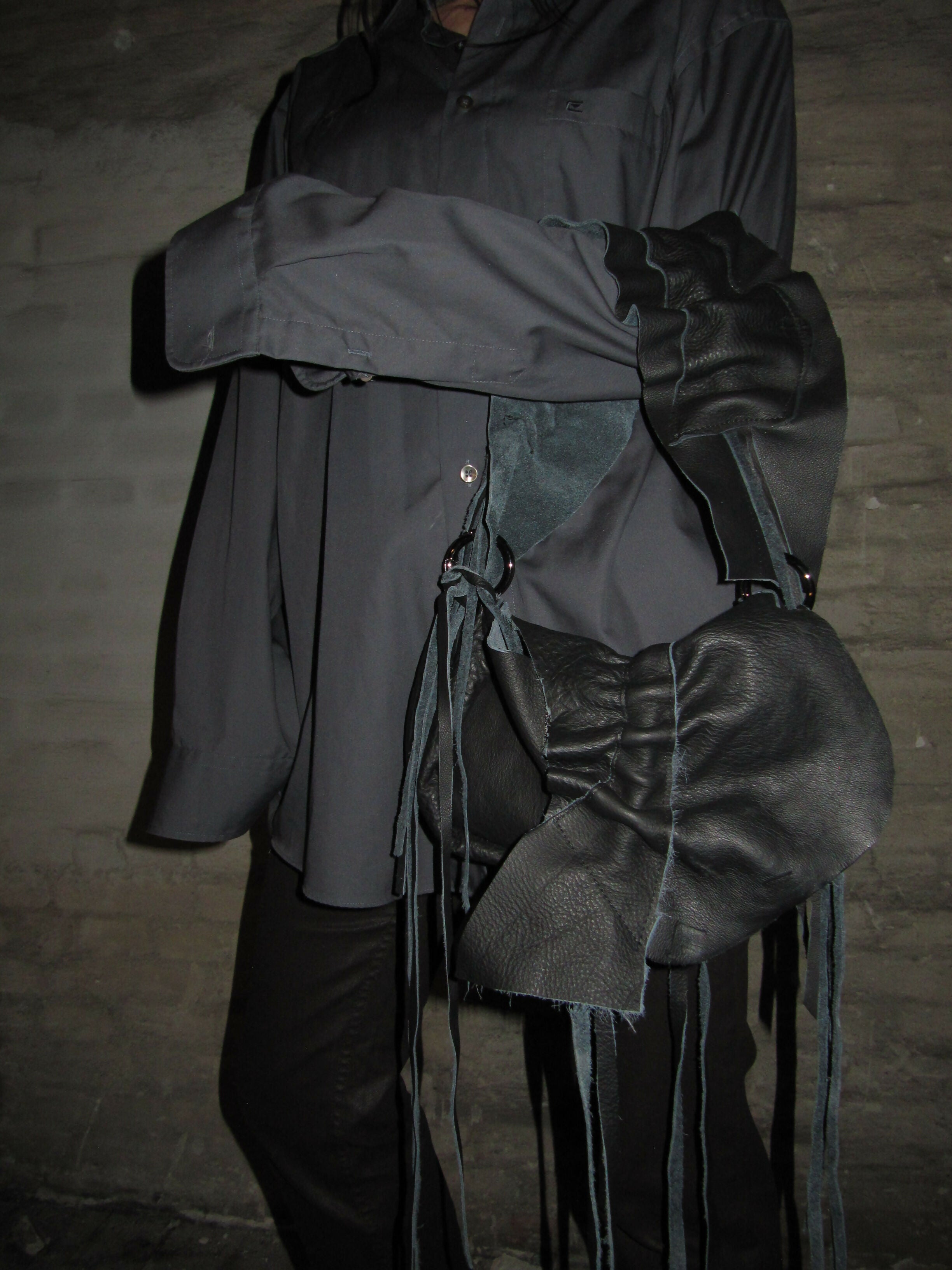 scrunched leather handbag Studio Stars