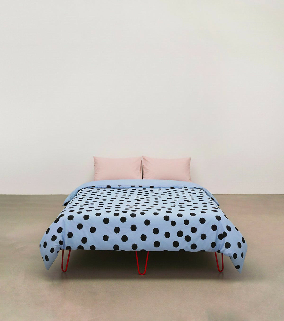 Sky Blue / Black Polka Duvet Cover Pattern Chineso