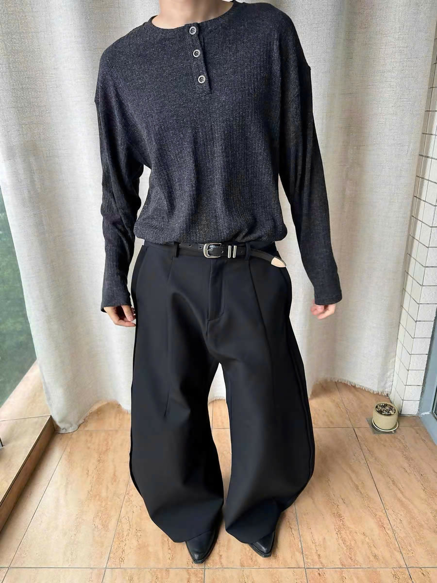 Long Sleeve Henley Knit Studio Stars