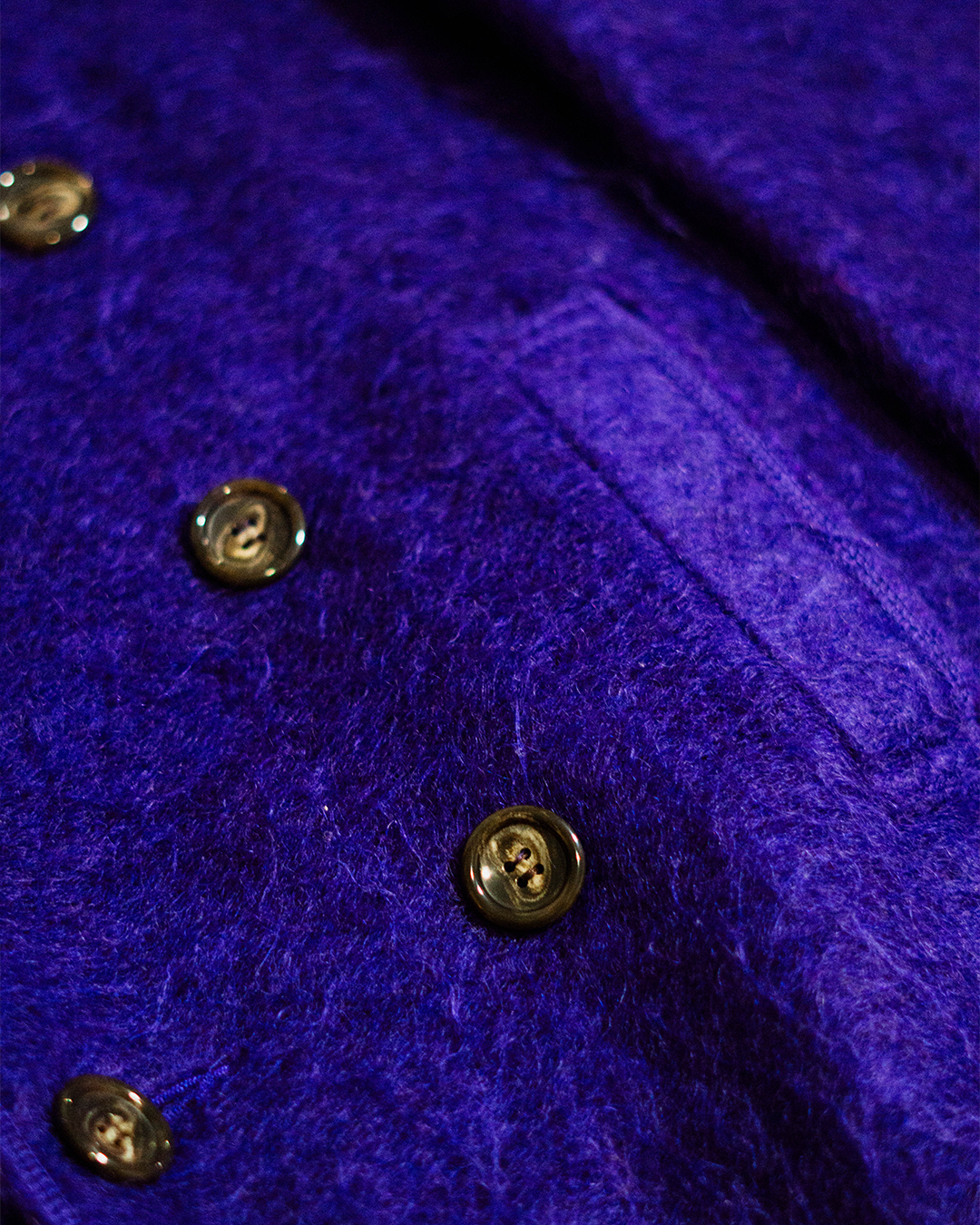 CDG purple hairy jacket 2003 Before Midnight Vintage