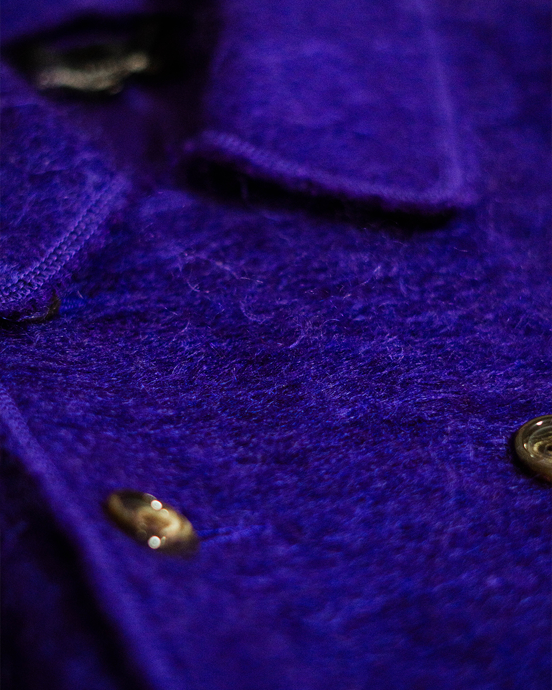 CDG purple hairy jacket 2003 Before Midnight Vintage