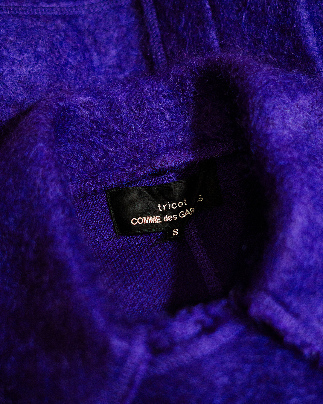CDG purple hairy jacket 2003 Before Midnight Vintage