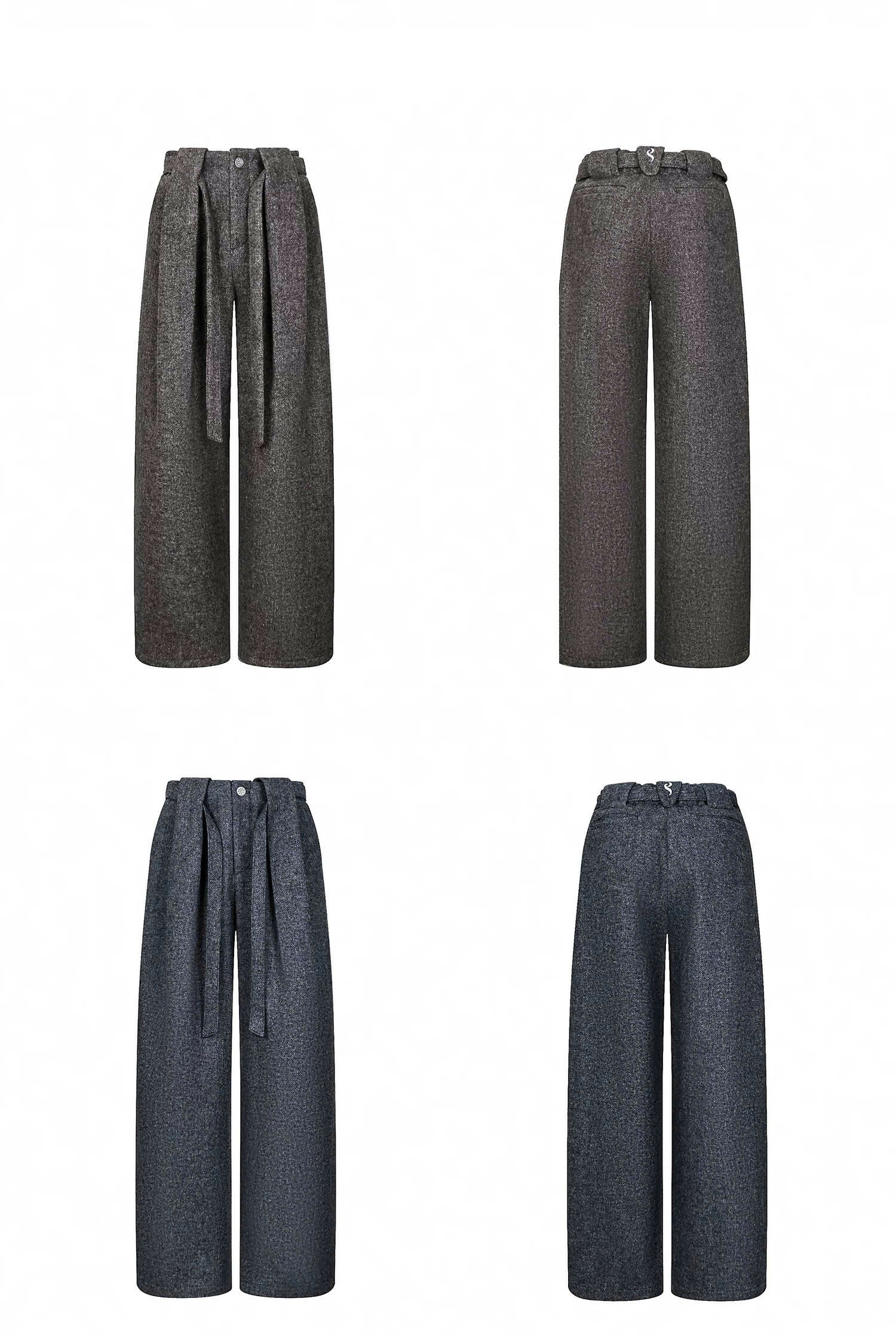 Pleated Belted Trousers Studio Stars
