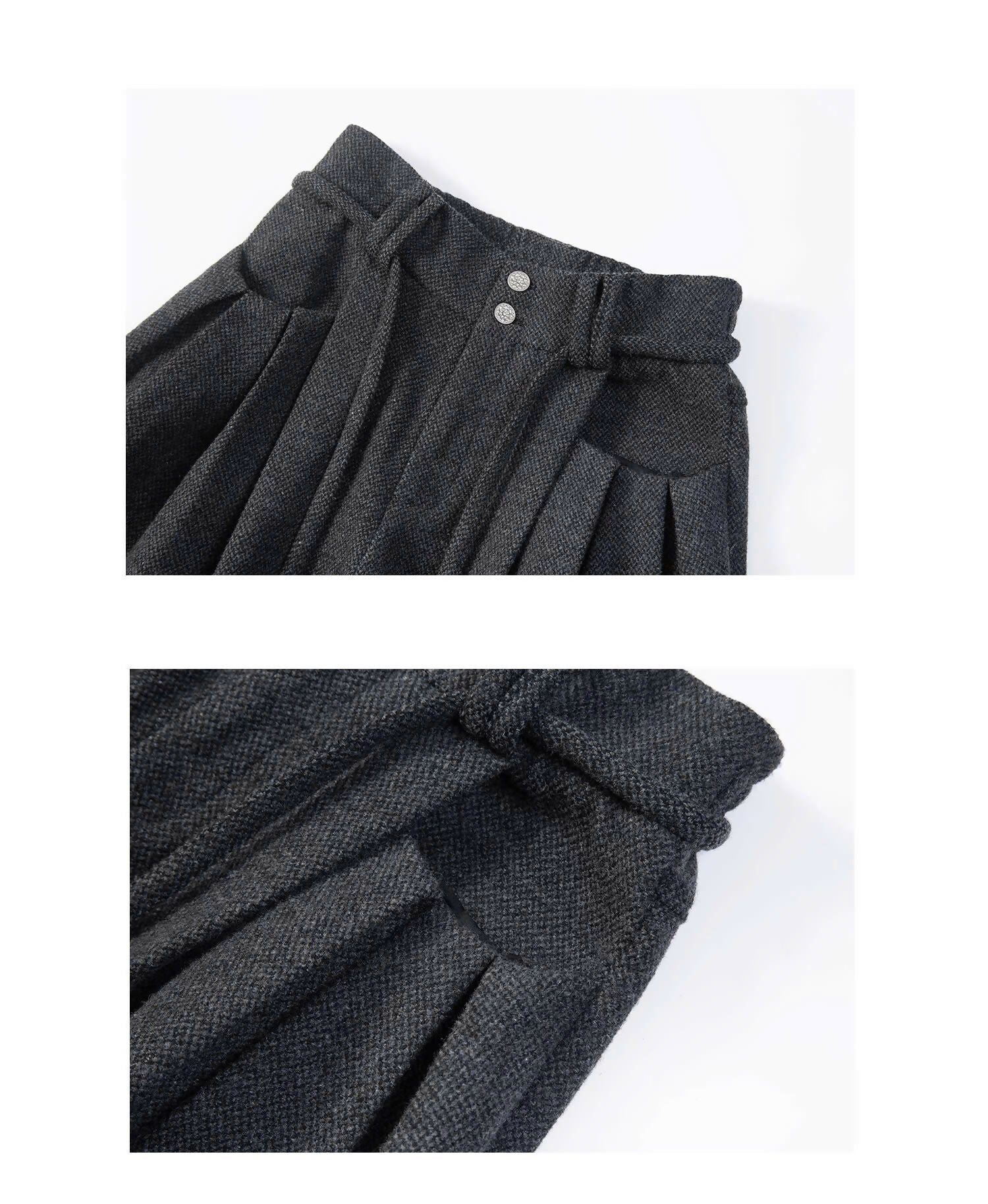 Triple Fold Wide Leg Trousers Studio Stars
