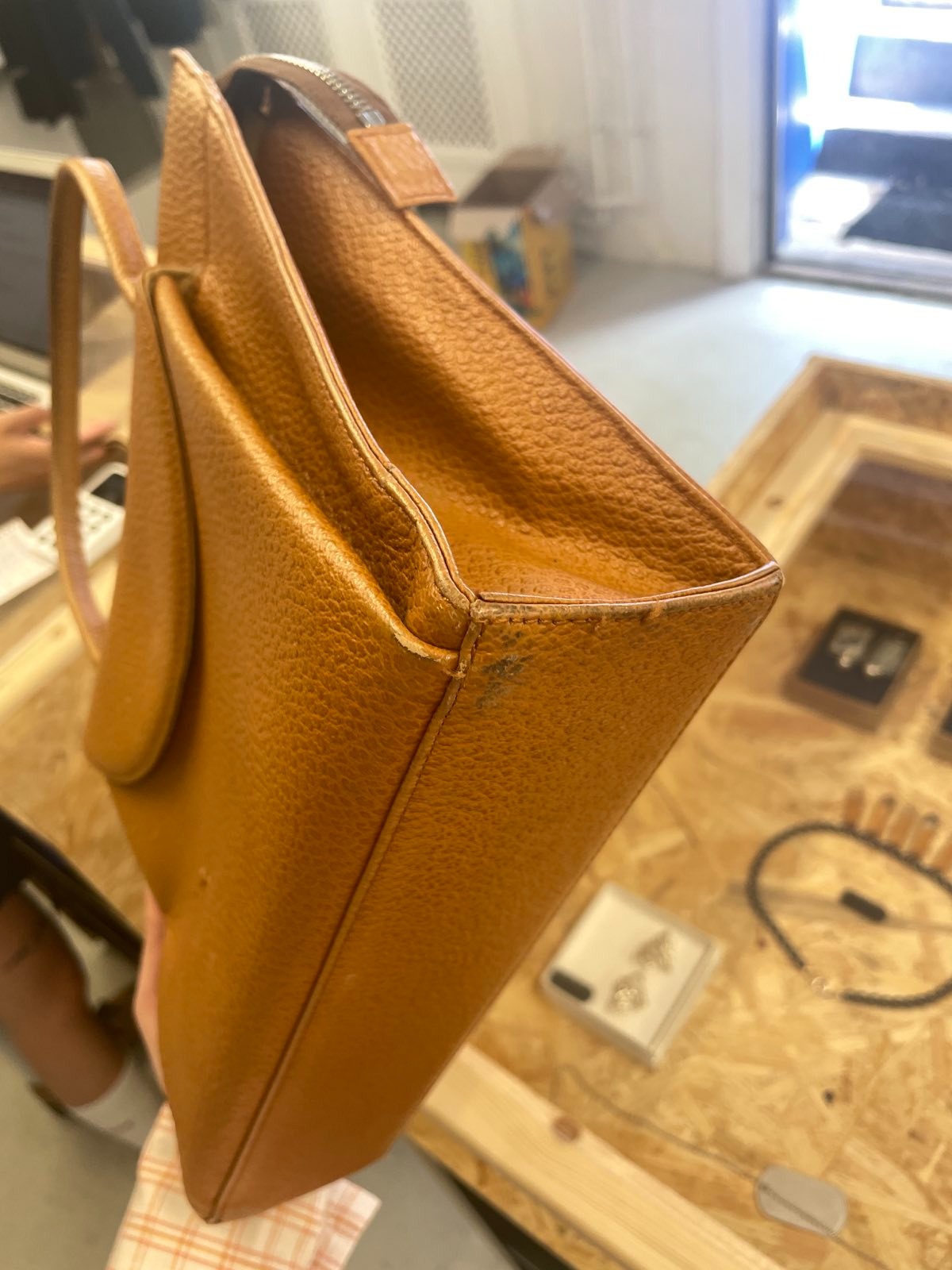 COMME DES GARCONS LEATHER HANDBAG 80S I Before Midnight Vintage I